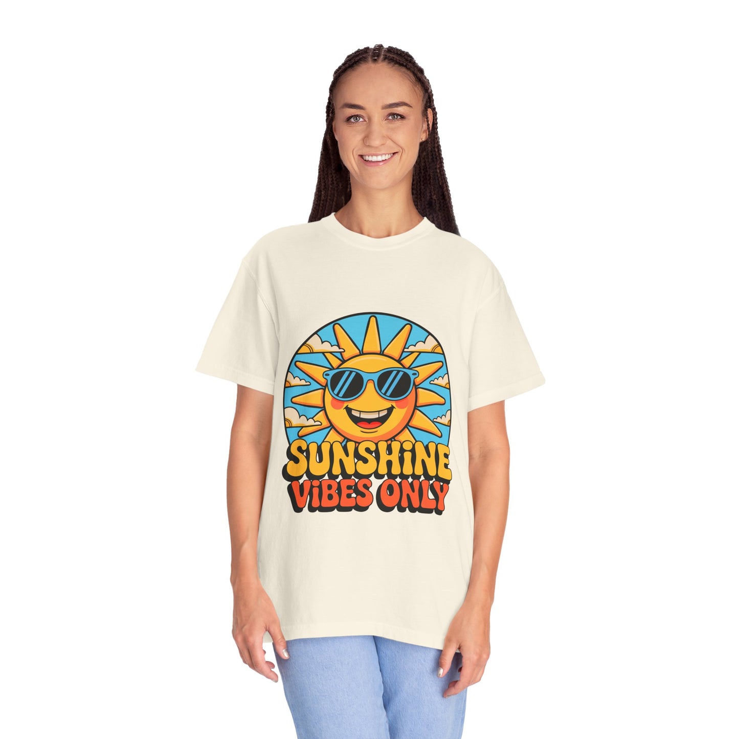 Sunshine Vibes Only Unisex Garment-Dyed T-Shirt - Feel-Good Summer Wear