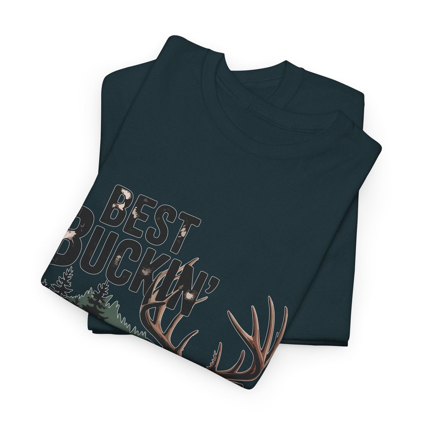 Best Buckin' Dad Ever Unisex Heavy Cotton Tee - Perfect Gift for Father's Day and Outdoorsy Dads