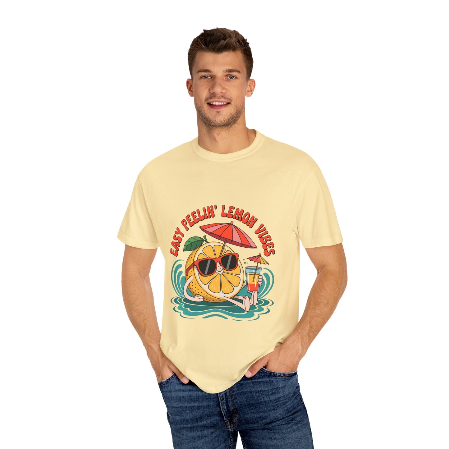 Easy Peelin' Lemon Vibes Unisex Garment-Dyed T-Shirt - Summer Chill Fashion