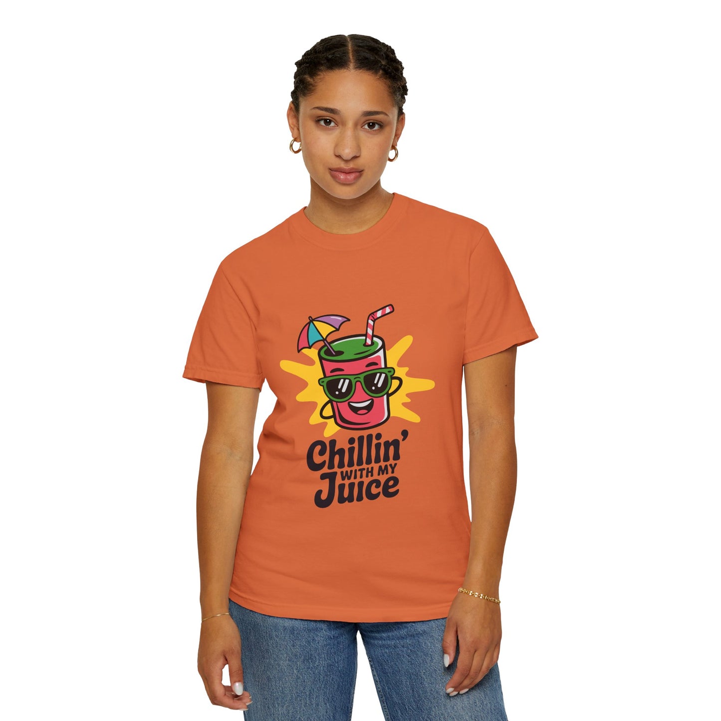 Chillin' with My Juice T-Shirt, Fun Summer Tee, Casual Unisex Shirt, Gift for Juice Lovers, Beach Day Apparel