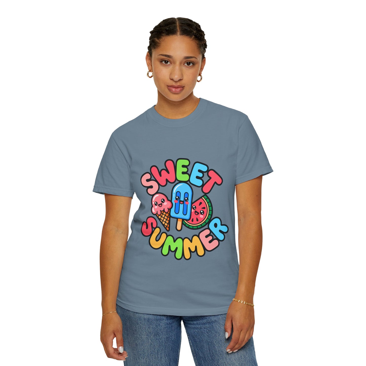 Sweet Summer Unisex T-Shirt | Cute Summer Apparel, Ice Cream Shirt, Beachwear, Gift for Ice Cream Lovers, Bright Casual Tee