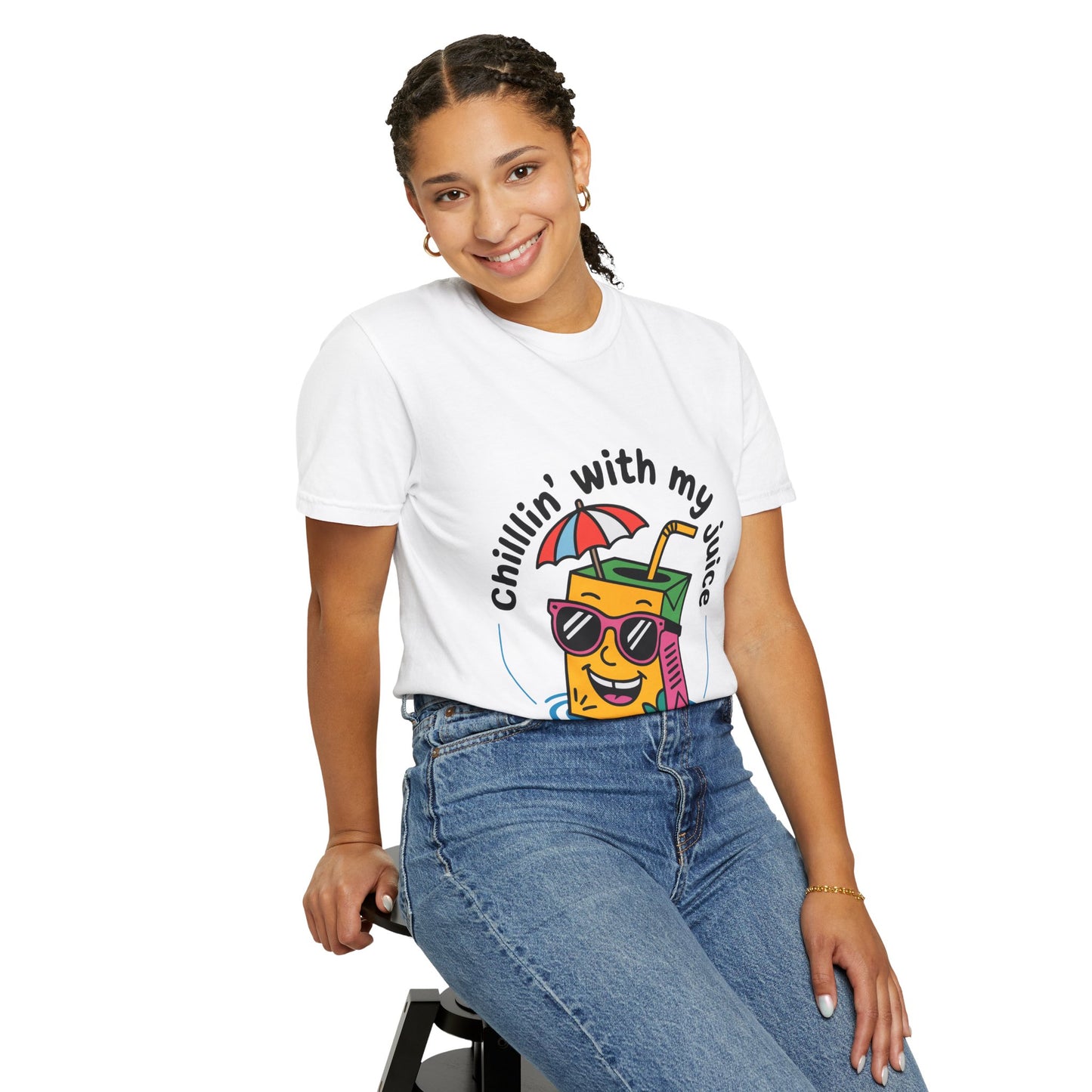 Chillin' With My Juice Unisex T-Shirt - Fun Summer Vibe, Perfect for Casual Days and Pool Parties