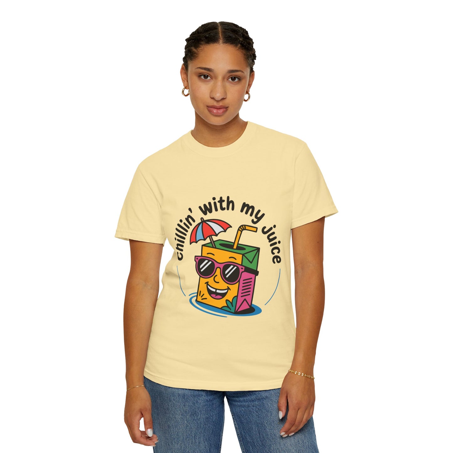 Chillin' With My Juice Unisex T-Shirt - Fun Summer Vibe, Perfect for Casual Days and Pool Parties
