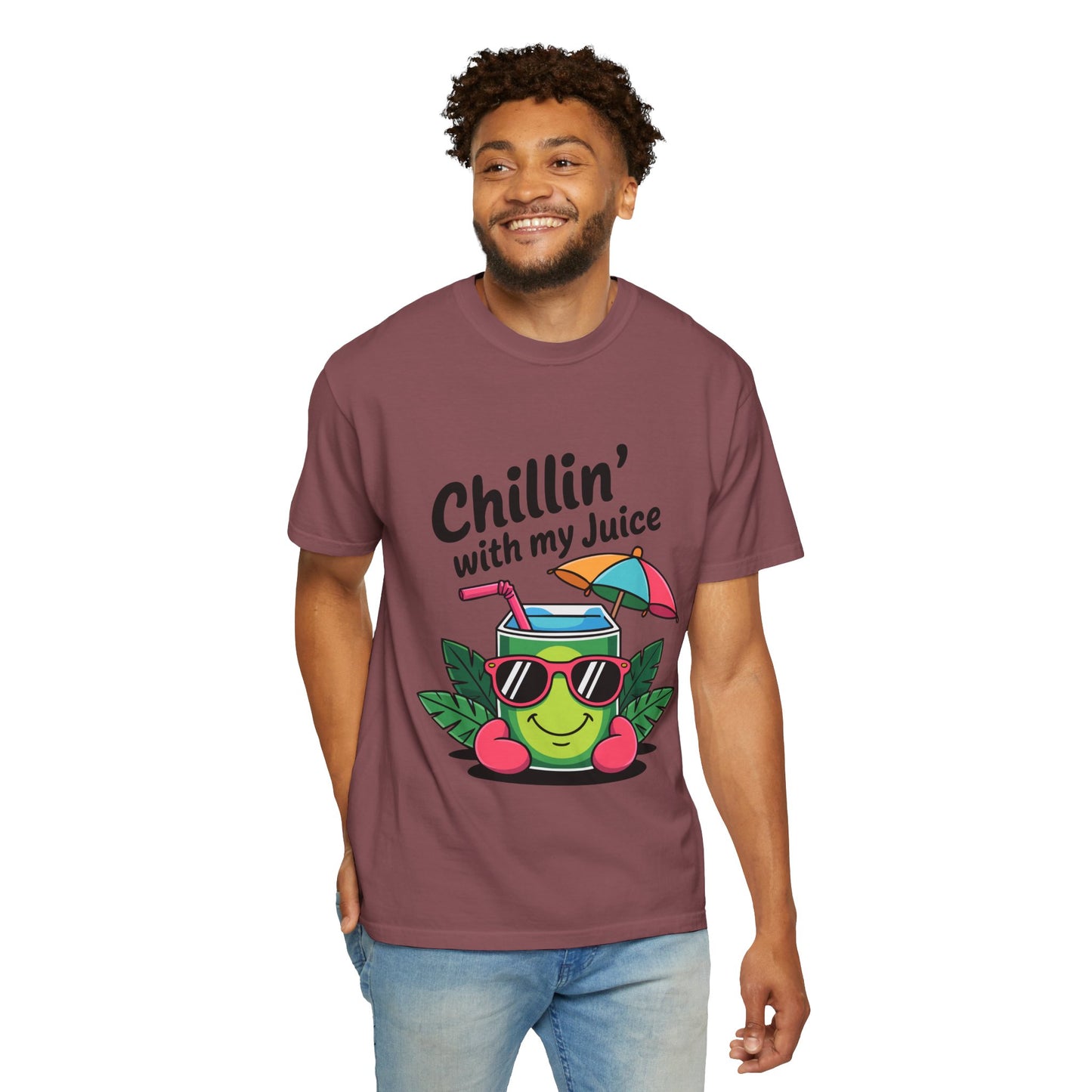 Chillin' with My Juice Unisex Garment-Dyed T-Shirt - Fun & Relaxed Vibe for Summer Gatherings