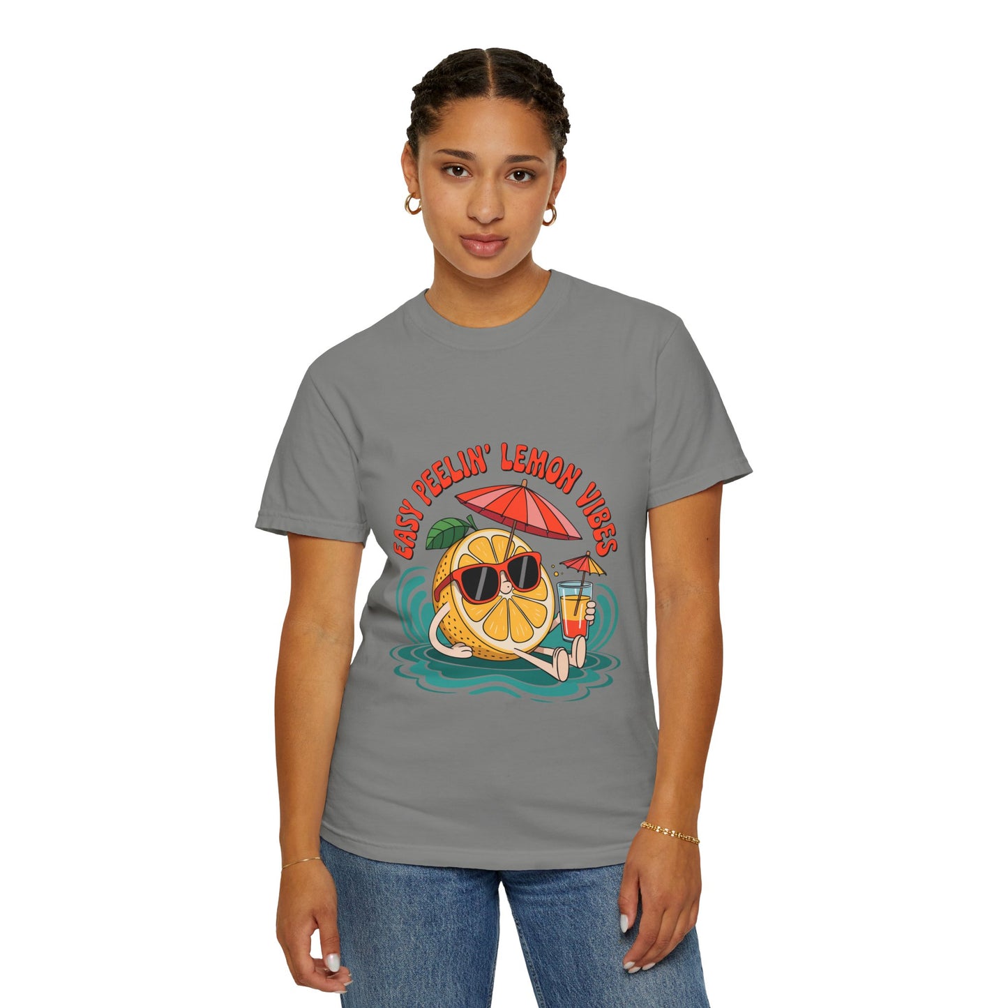 Easy Peelin' Lemon Vibes Unisex Garment-Dyed T-Shirt - Summer Chill Fashion