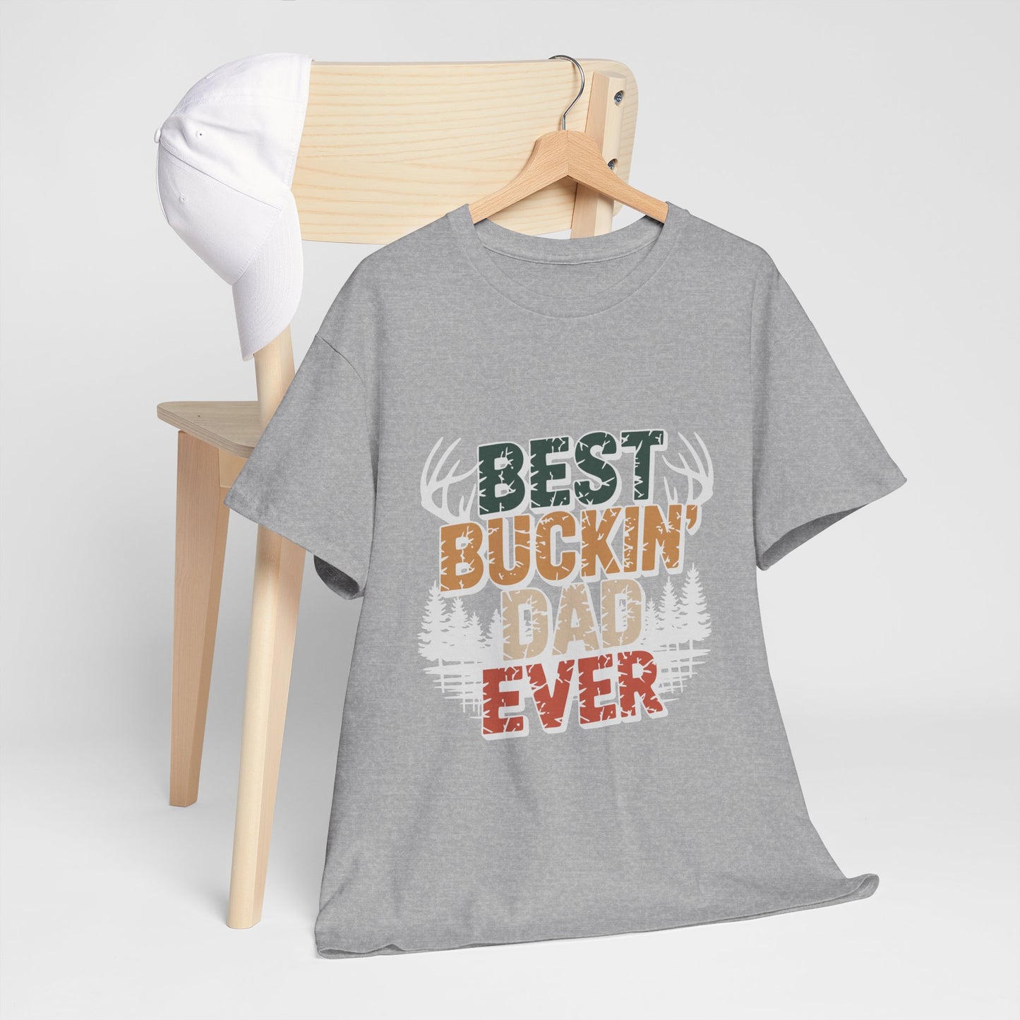 Best Buckin' Dad Ever Unisex Heavy Cotton Tee