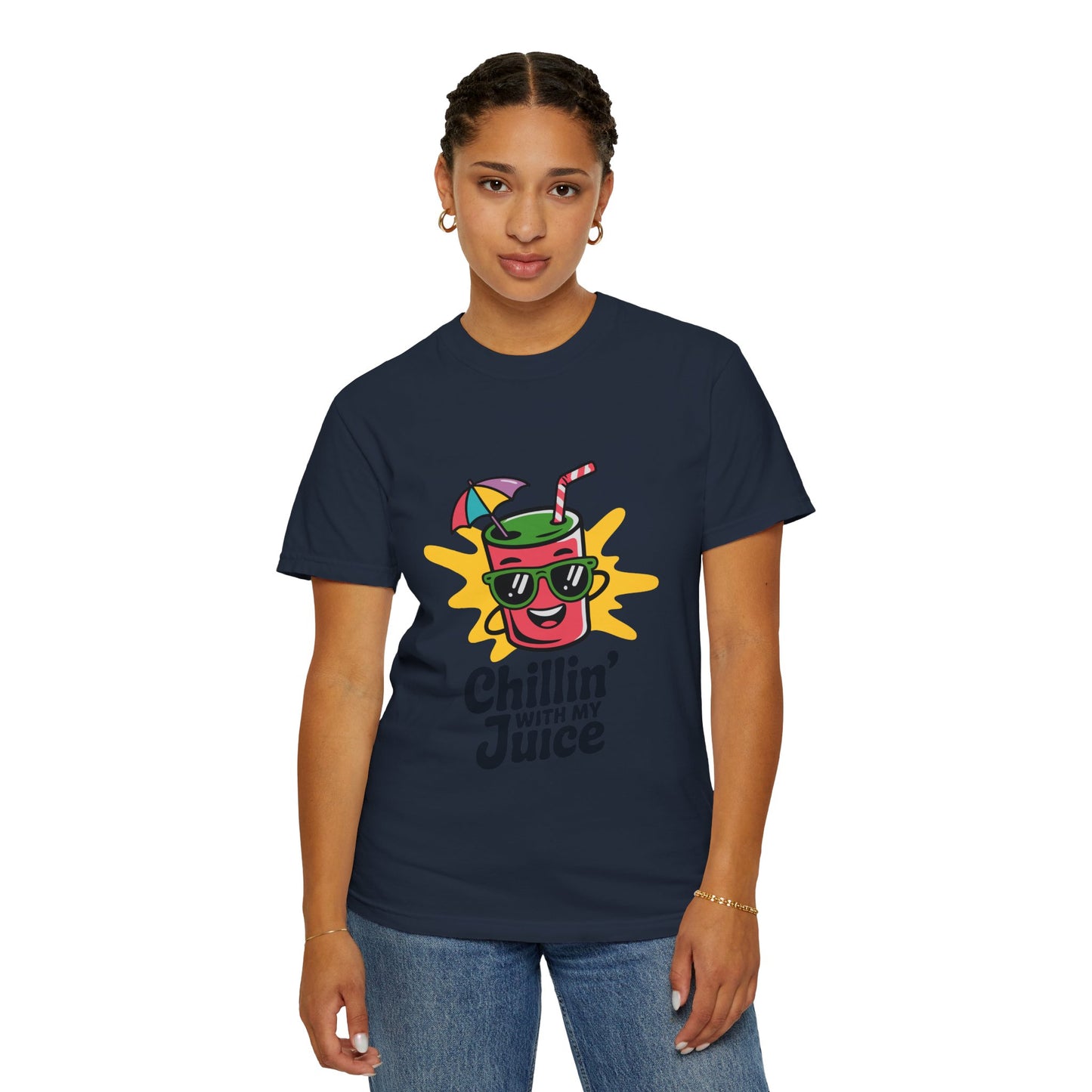 Chillin' with My Juice T-Shirt, Fun Summer Tee, Casual Unisex Shirt, Gift for Juice Lovers, Beach Day Apparel