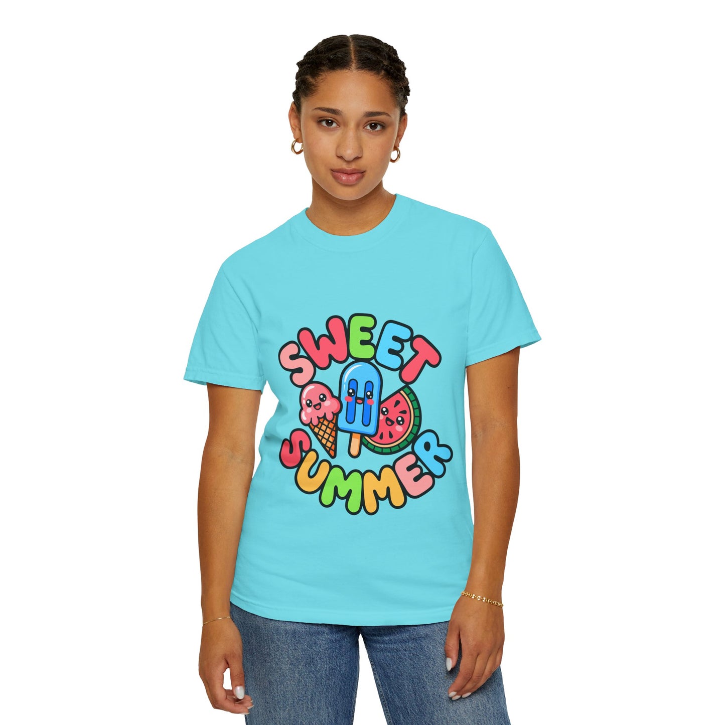 Sweet Summer Unisex T-Shirt | Cute Summer Apparel, Ice Cream Shirt, Beachwear, Gift for Ice Cream Lovers, Bright Casual Tee