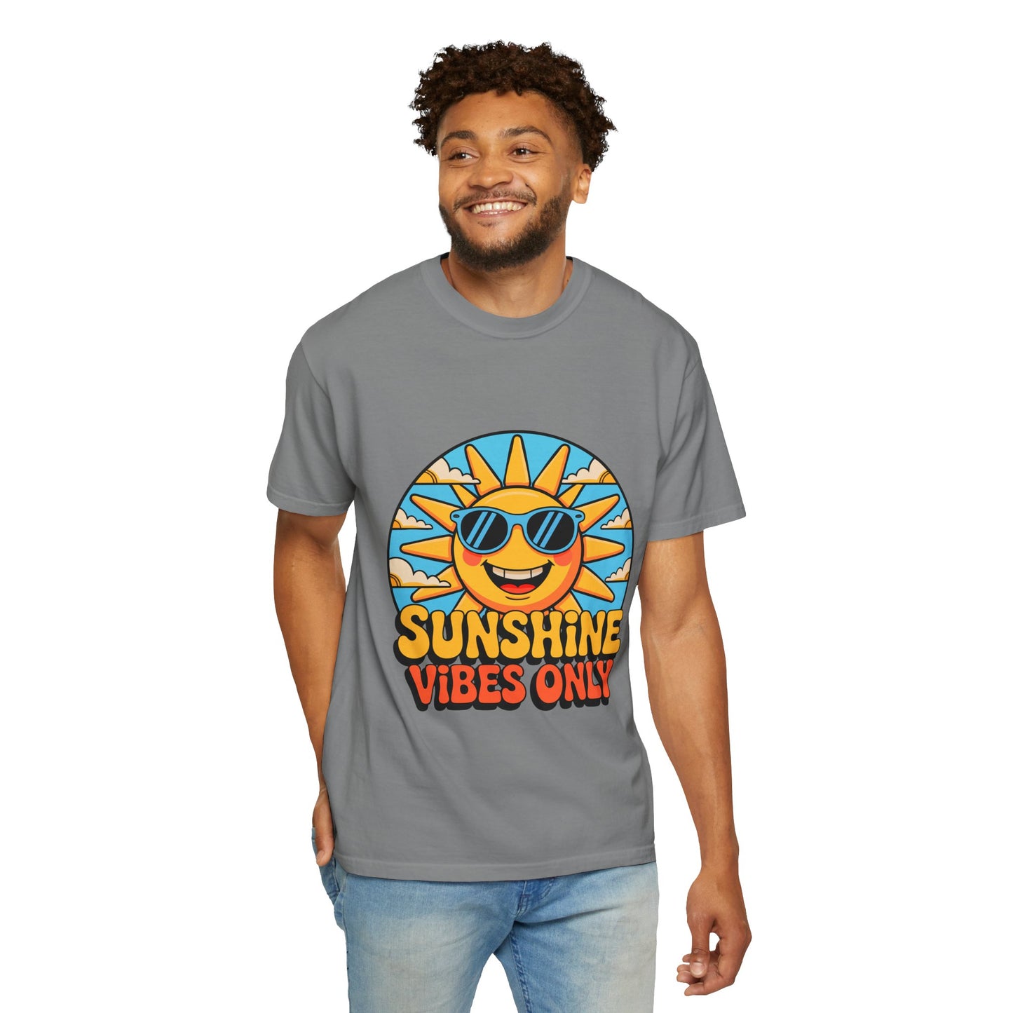 Sunshine Vibes Only Unisex Garment-Dyed T-Shirt - Feel-Good Summer Wear