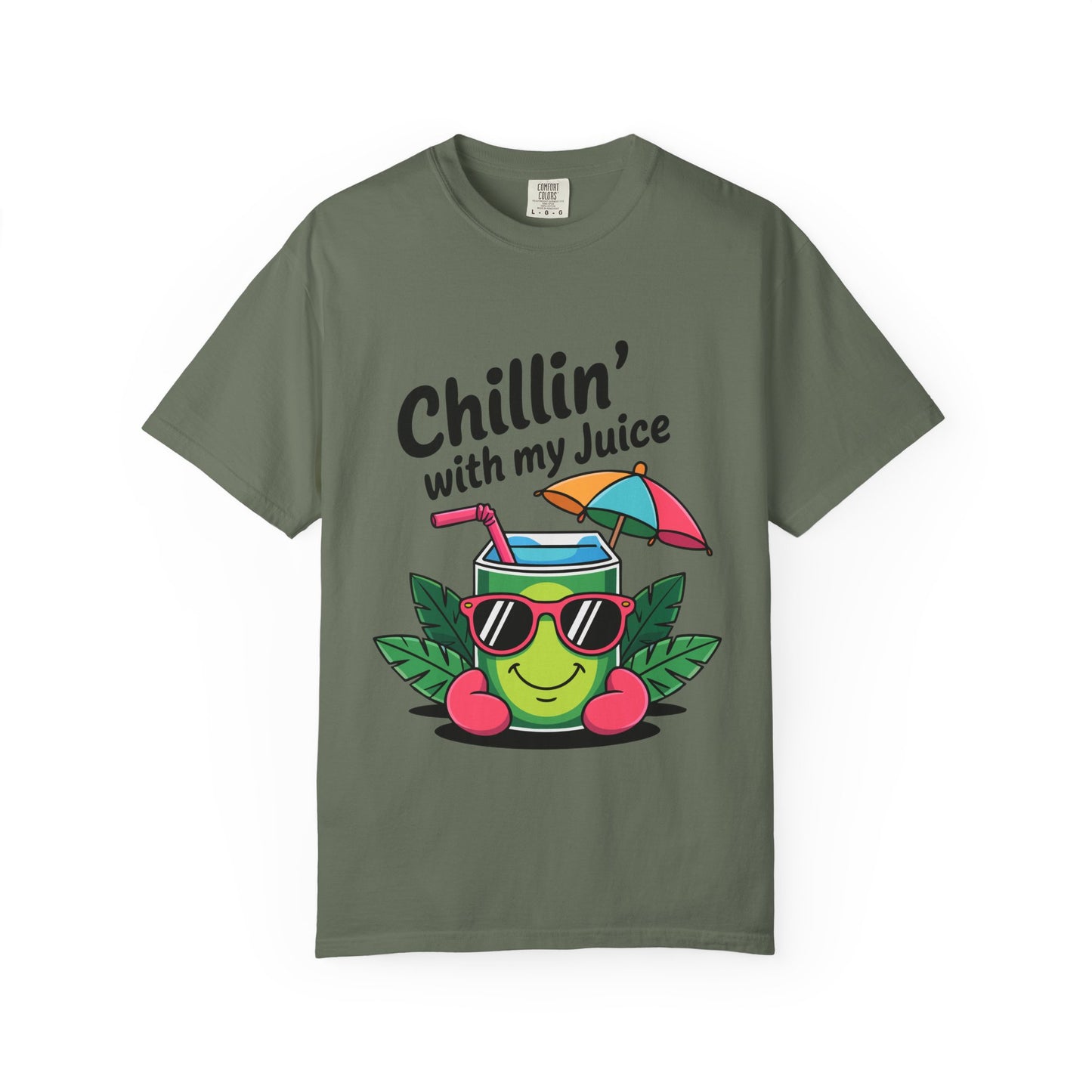 Chillin' with My Juice Unisex Garment-Dyed T-Shirt - Fun & Relaxed Vibe for Summer Gatherings