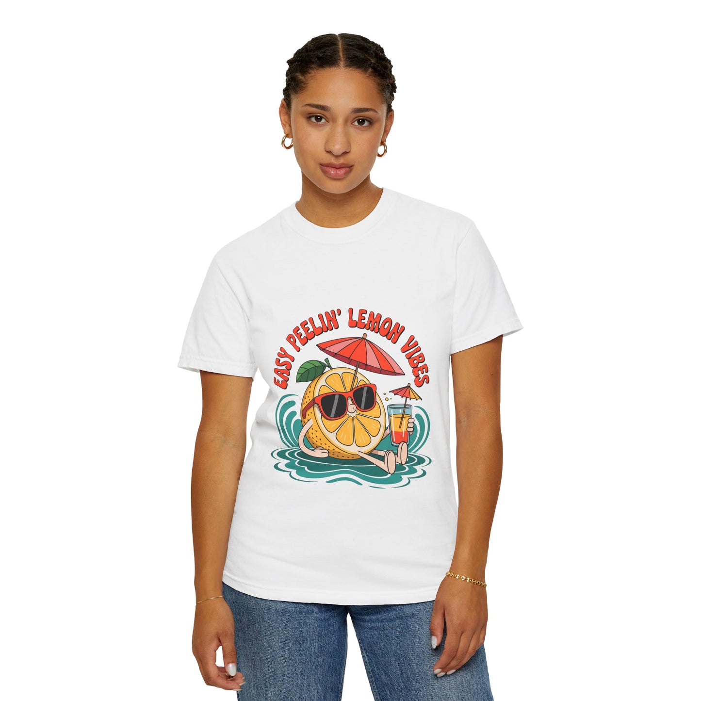 Easy Peelin' Lemon Vibes Unisex Garment-Dyed T-Shirt - Summer Chill Fashion