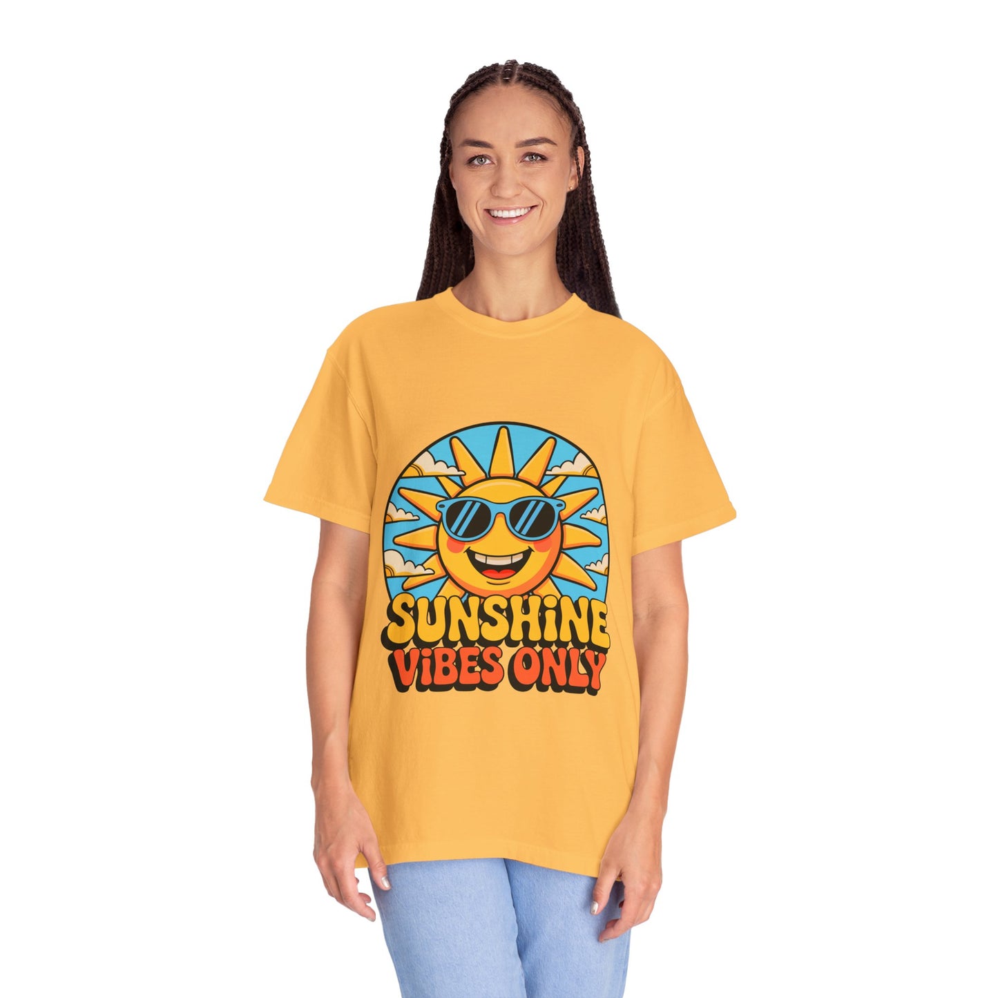 Sunshine Vibes Only Unisex Garment-Dyed T-Shirt - Feel-Good Summer Wear
