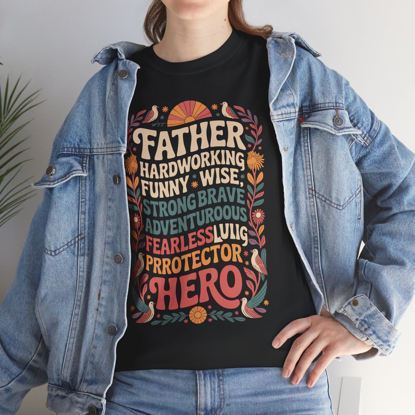Dad Hero Unisex Heavy Cotton Tee - Perfect Gift for Father's Day