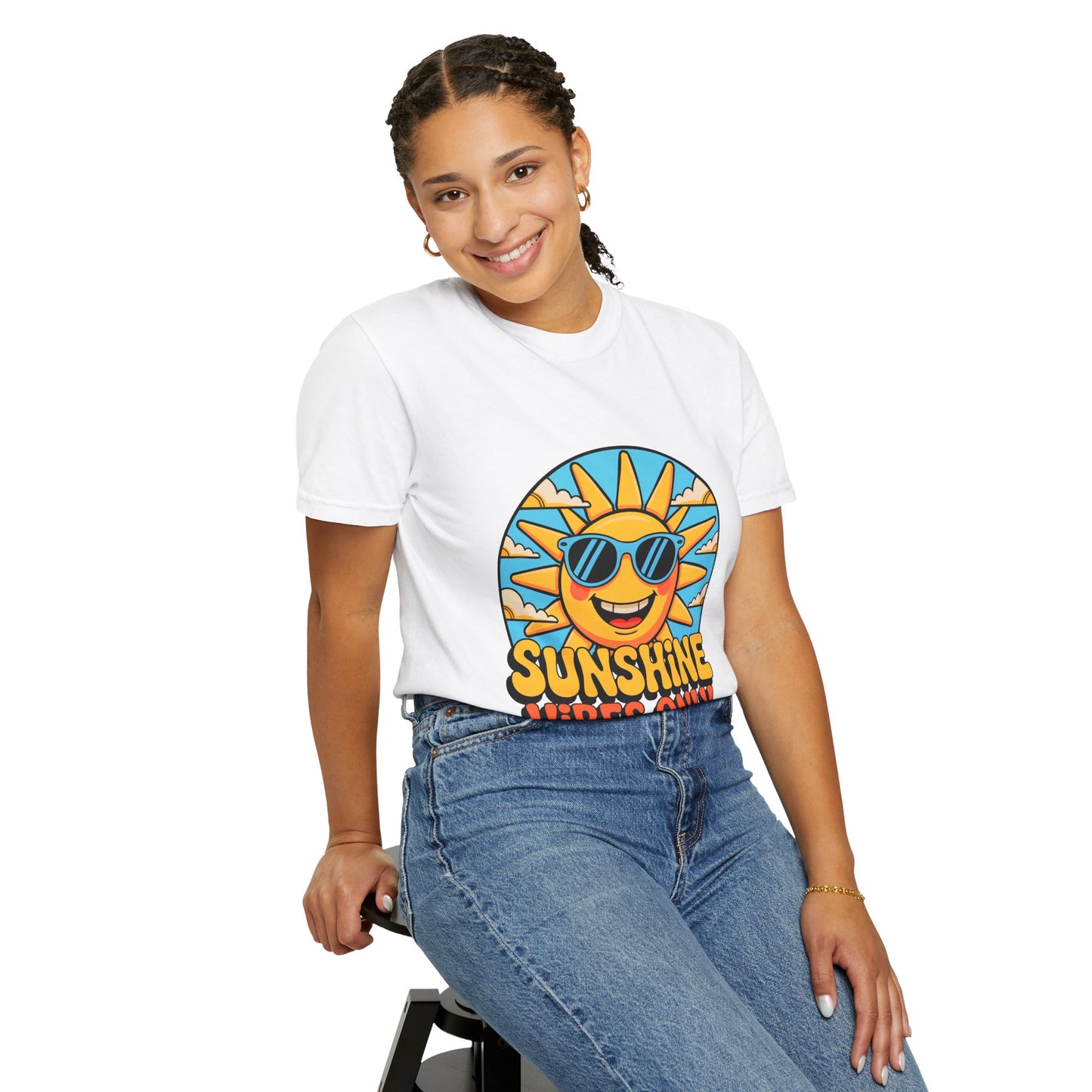 Sunshine Vibes Only Unisex Garment-Dyed T-Shirt - Feel-Good Summer Wear