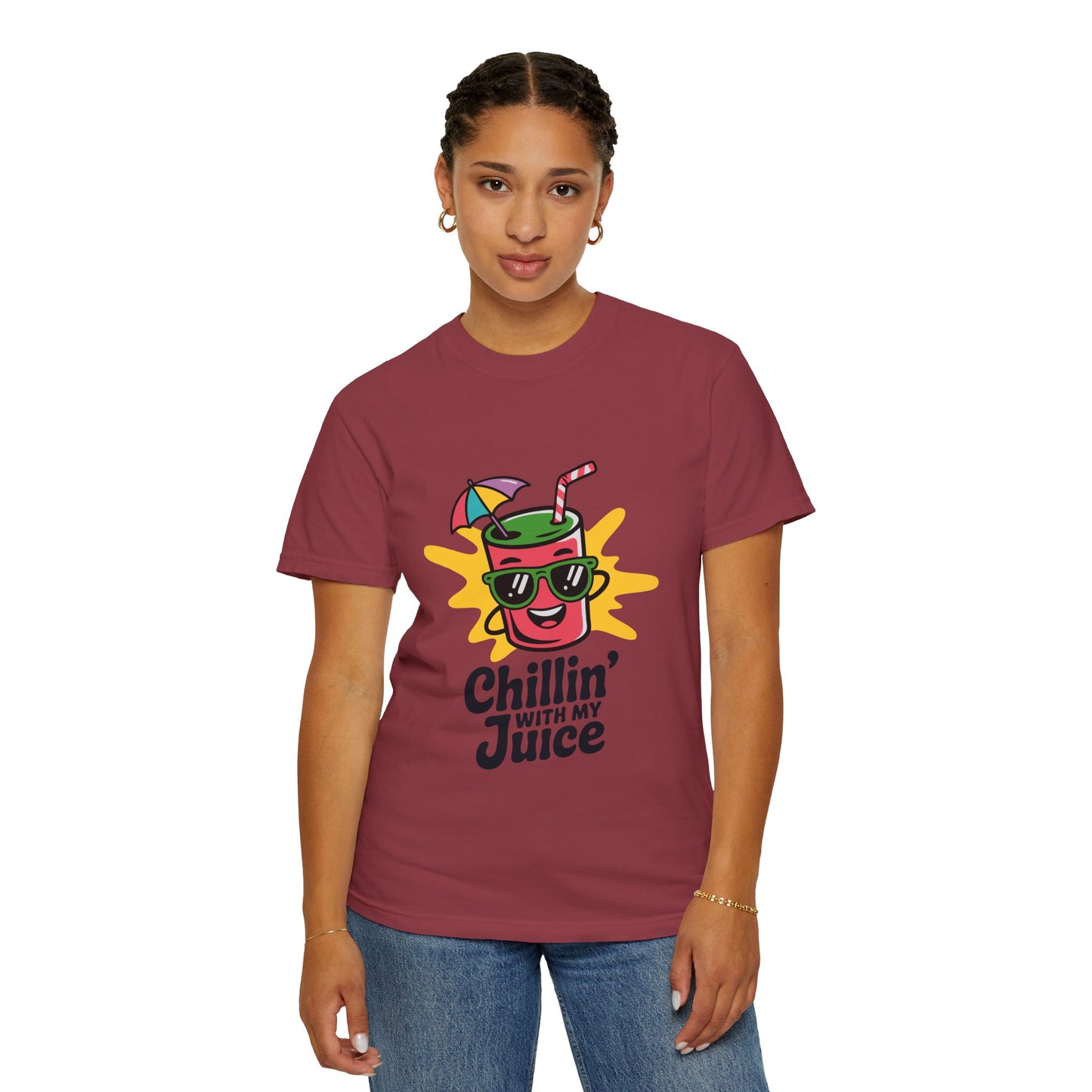 Chillin' with My Juice T-Shirt, Fun Summer Tee, Casual Unisex Shirt, Gift for Juice Lovers, Beach Day Apparel