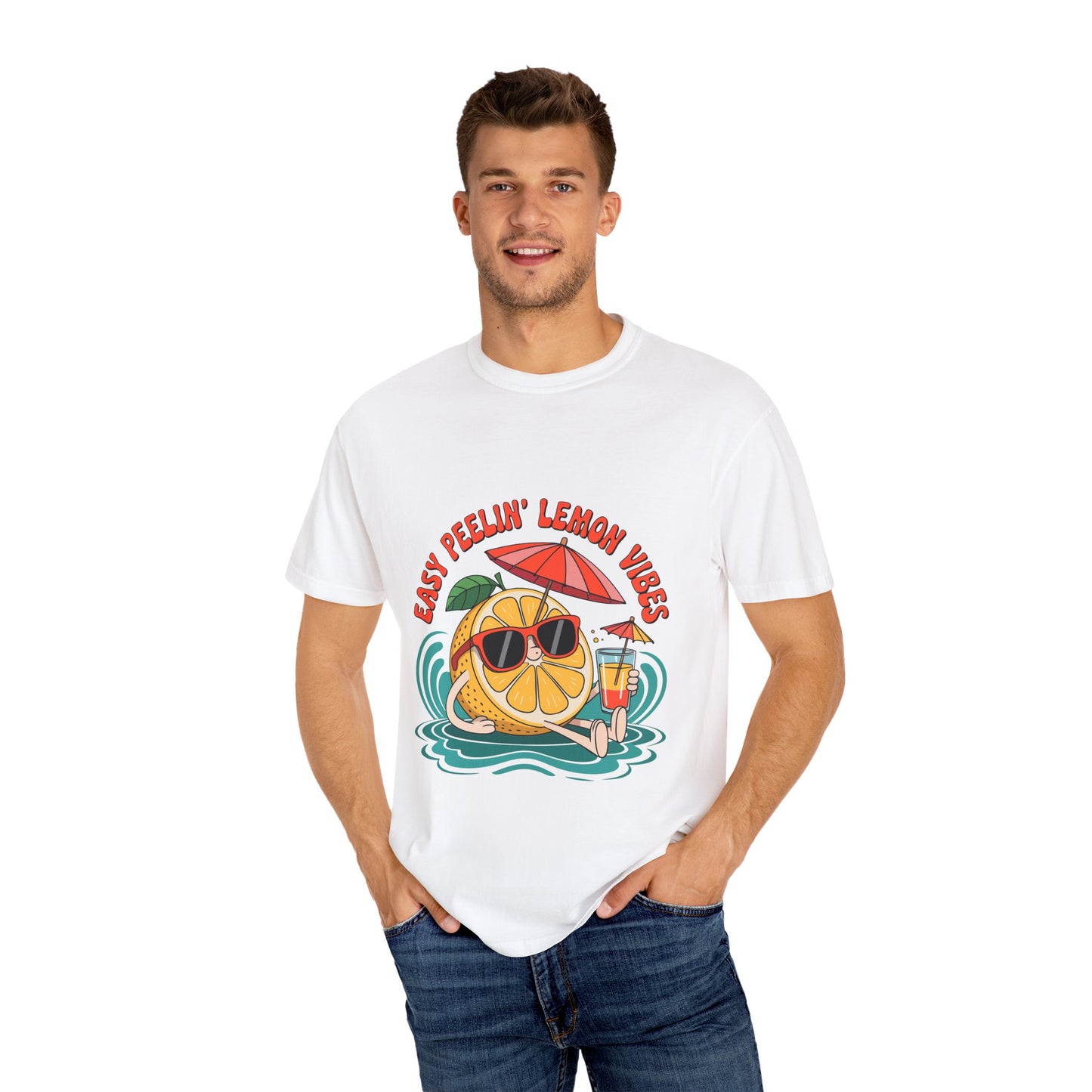 Easy Peelin' Lemon Vibes Unisex Garment-Dyed T-Shirt - Summer Chill Fashion