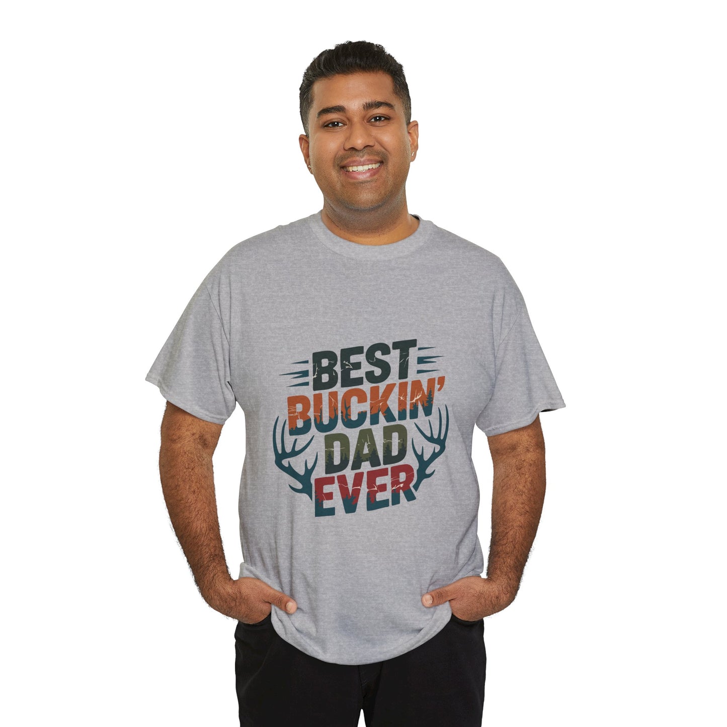 Best Buckin' Dad Ever Unisex Heavy Cotton Tee