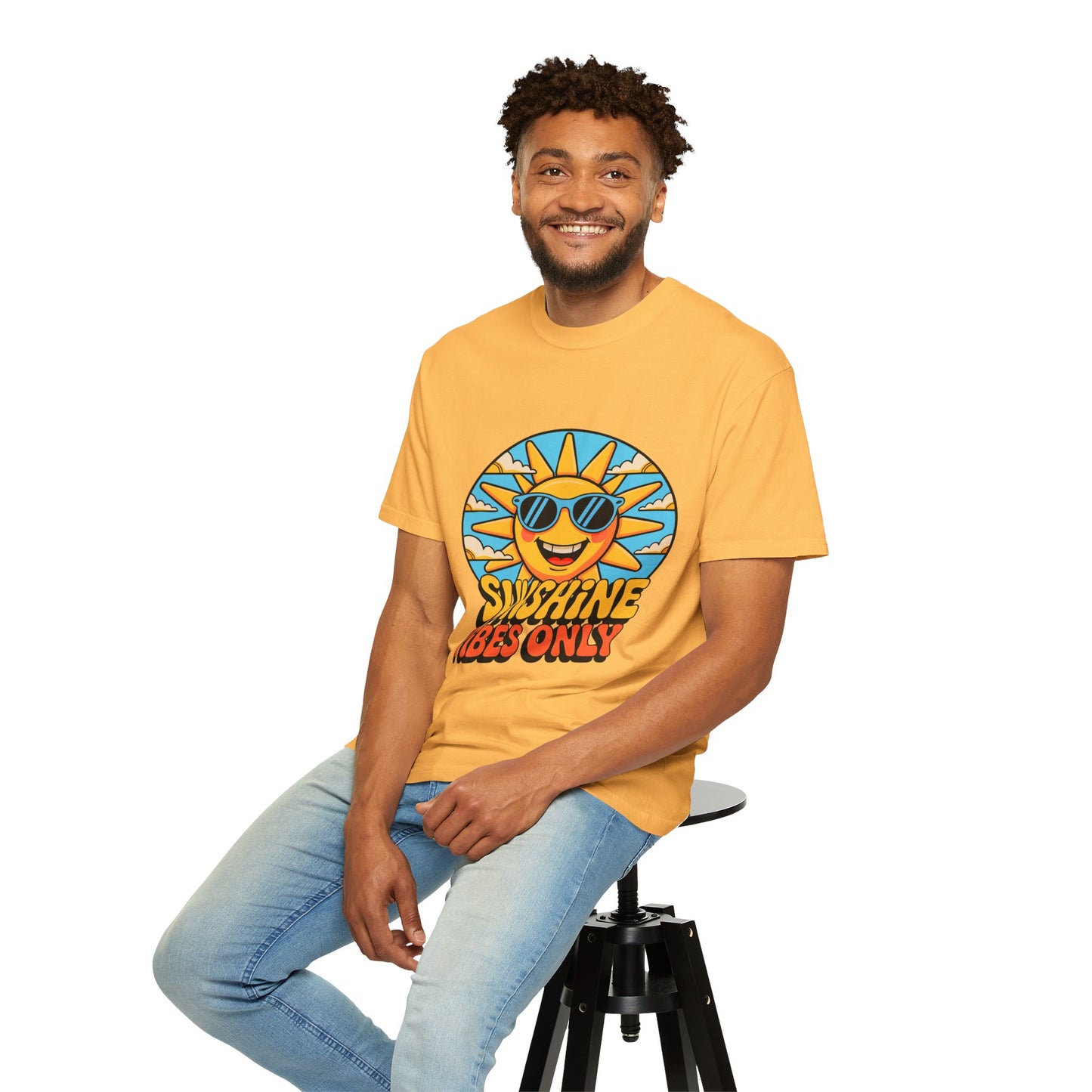 Sunshine Vibes Only Unisex Garment-Dyed T-Shirt - Feel-Good Summer Wear
