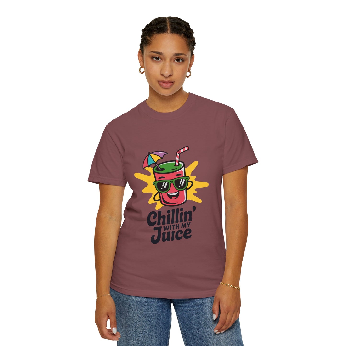 Chillin' with My Juice T-Shirt, Fun Summer Tee, Casual Unisex Shirt, Gift for Juice Lovers, Beach Day Apparel