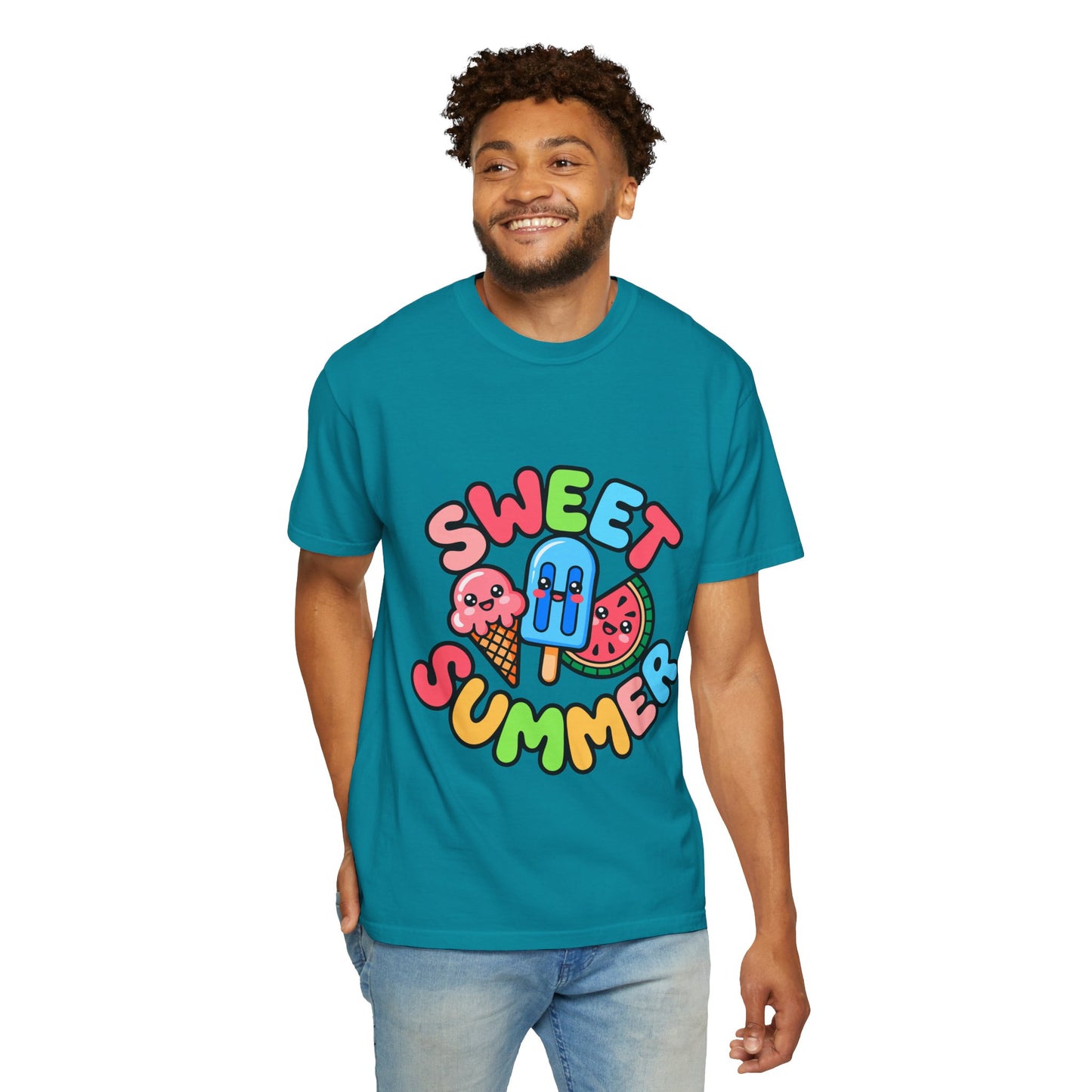 Sweet Summer Unisex T-Shirt | Cute Summer Apparel, Ice Cream Shirt, Beachwear, Gift for Ice Cream Lovers, Bright Casual Tee