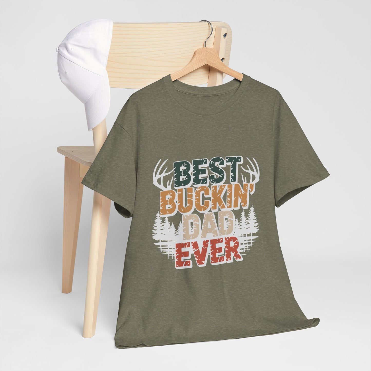 Best Buckin' Dad Ever Unisex Heavy Cotton Tee