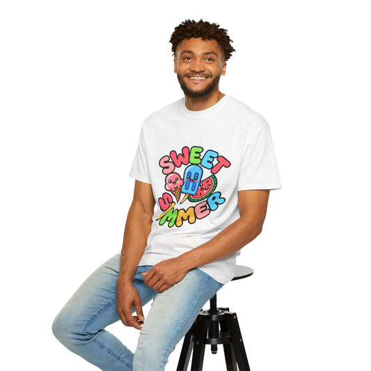 Sweet Summer Unisex T-Shirt | Cute Summer Apparel, Ice Cream Shirt, Beachwear, Gift for Ice Cream Lovers, Bright Casual Tee