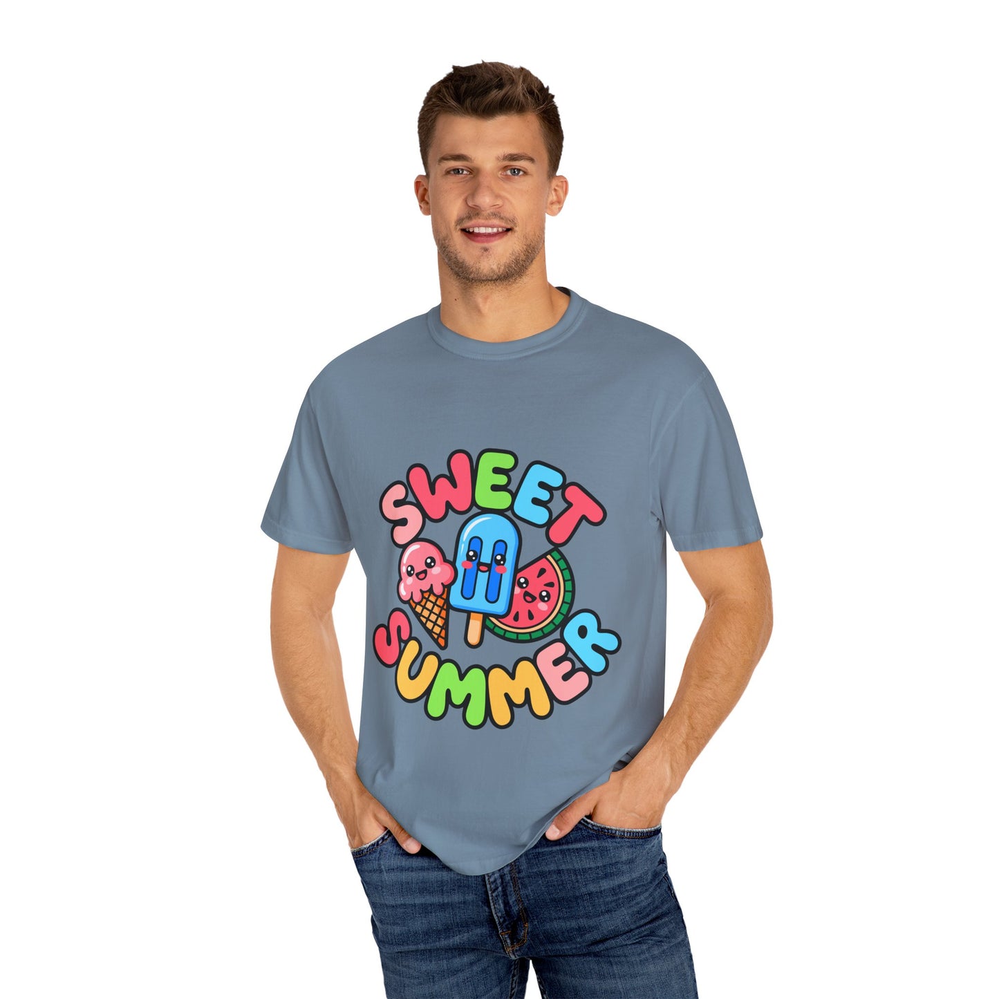 Sweet Summer Unisex T-Shirt | Cute Summer Apparel, Ice Cream Shirt, Beachwear, Gift for Ice Cream Lovers, Bright Casual Tee