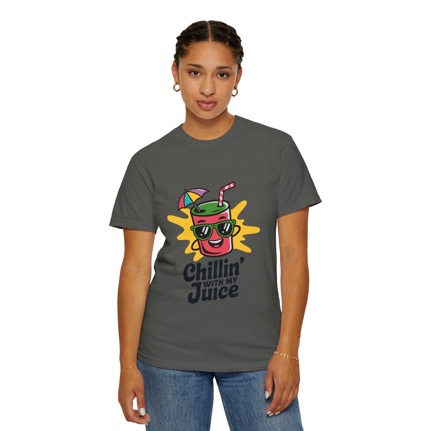 Chillin' with My Juice T-Shirt, Fun Summer Tee, Casual Unisex Shirt, Gift for Juice Lovers, Beach Day Apparel