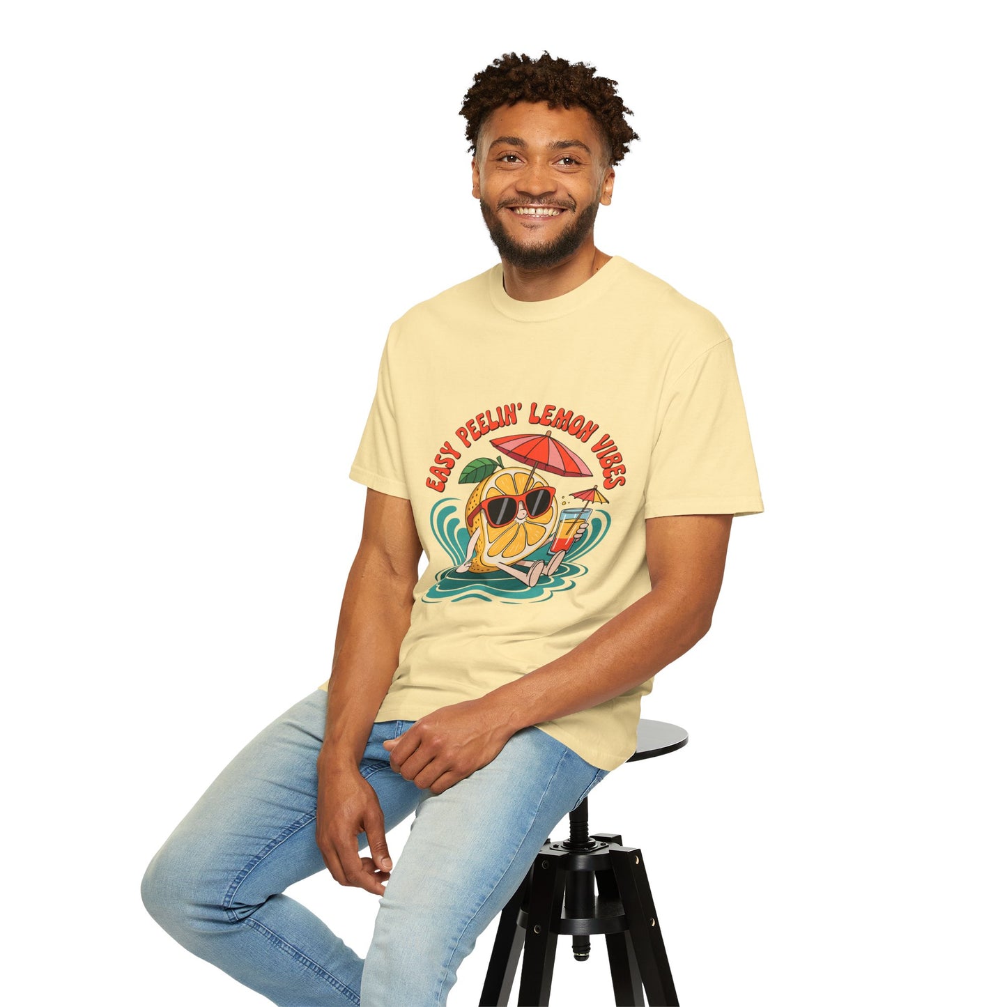 Easy Peelin' Lemon Vibes Unisex Garment-Dyed T-Shirt - Summer Chill Fashion