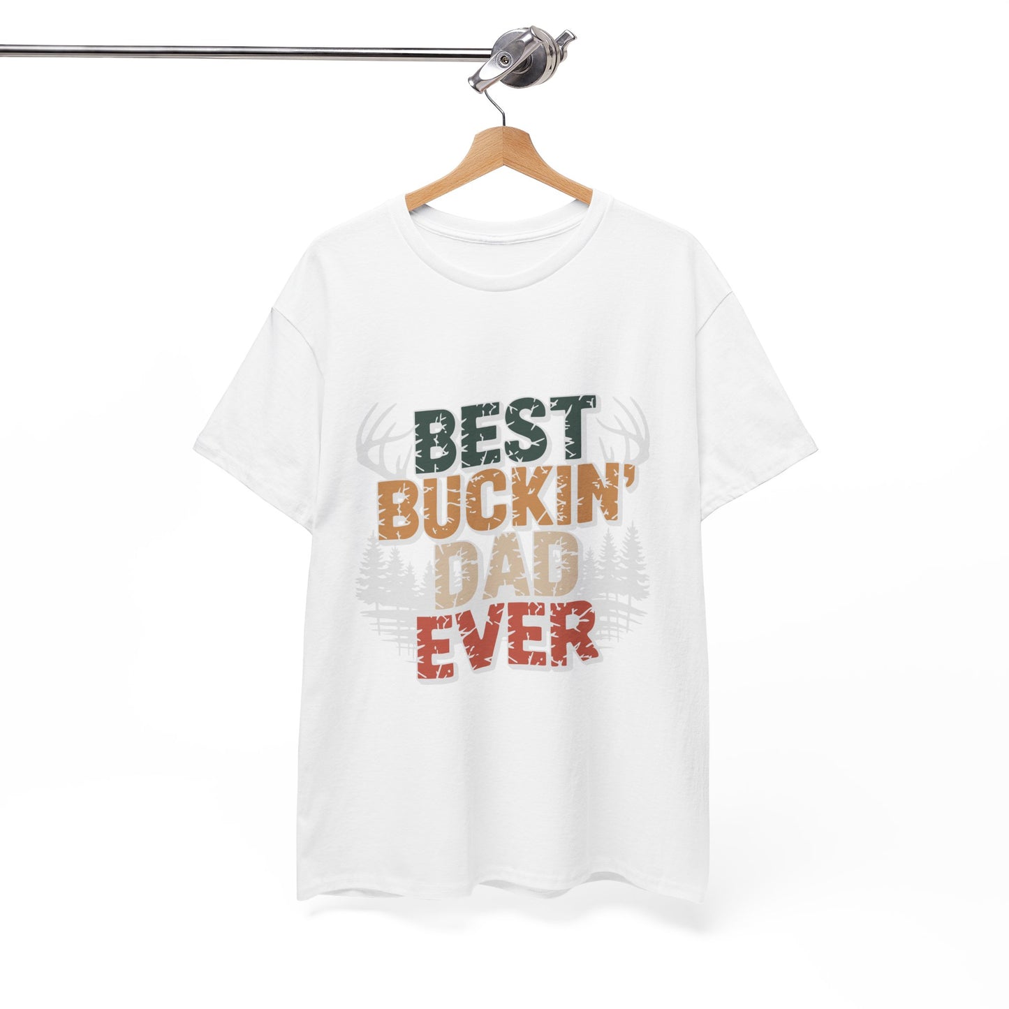 Best Buckin' Dad Ever Unisex Heavy Cotton Tee