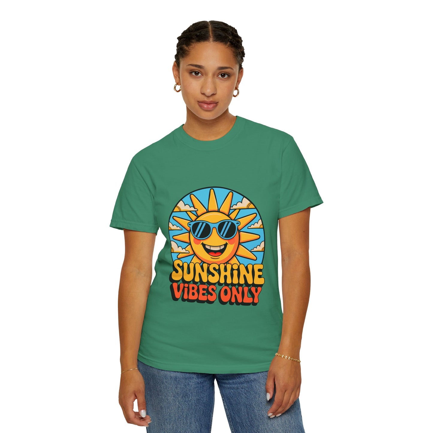 Sunshine Vibes Only Unisex Garment-Dyed T-Shirt - Feel-Good Summer Wear