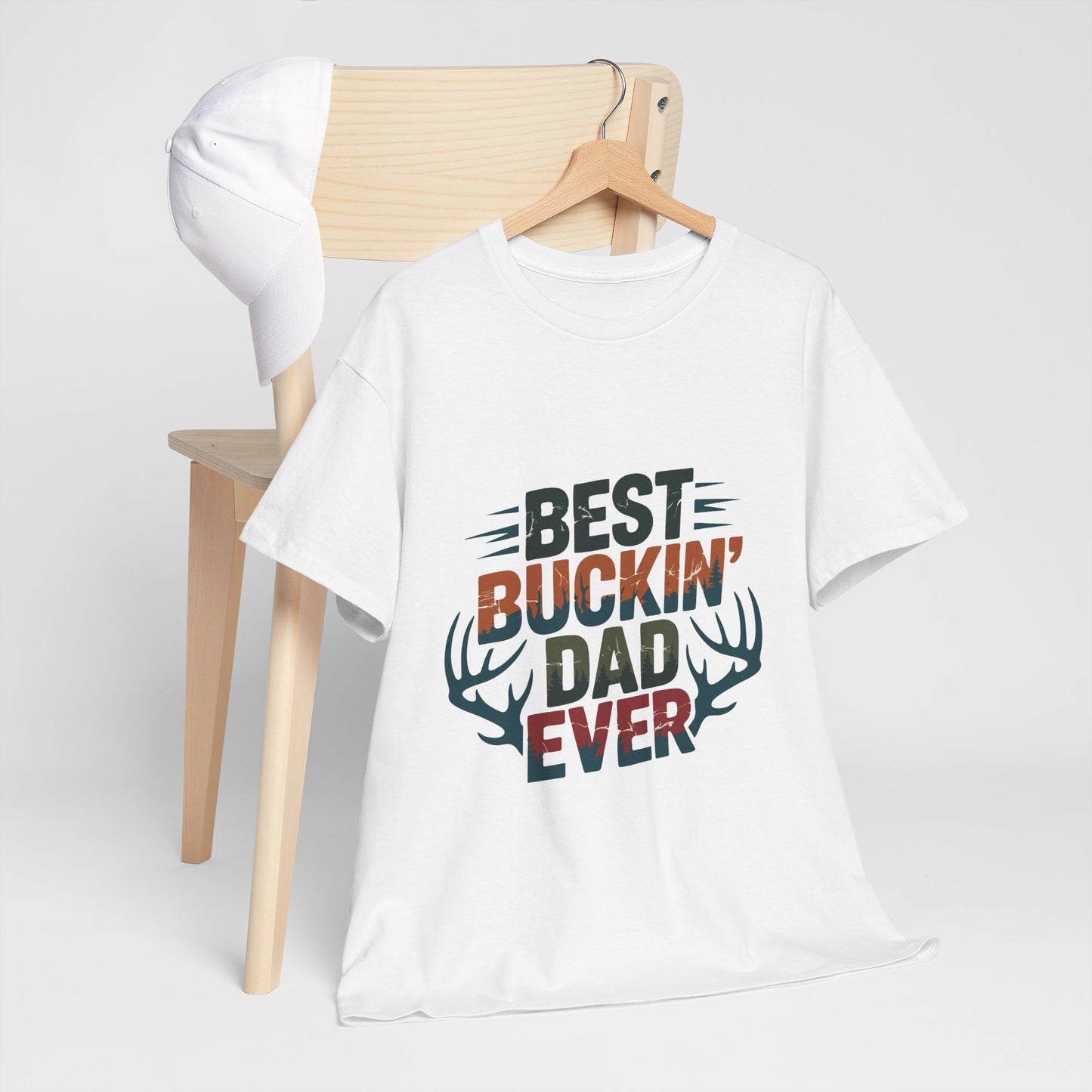 Best Buckin' Dad Ever Unisex Heavy Cotton Tee