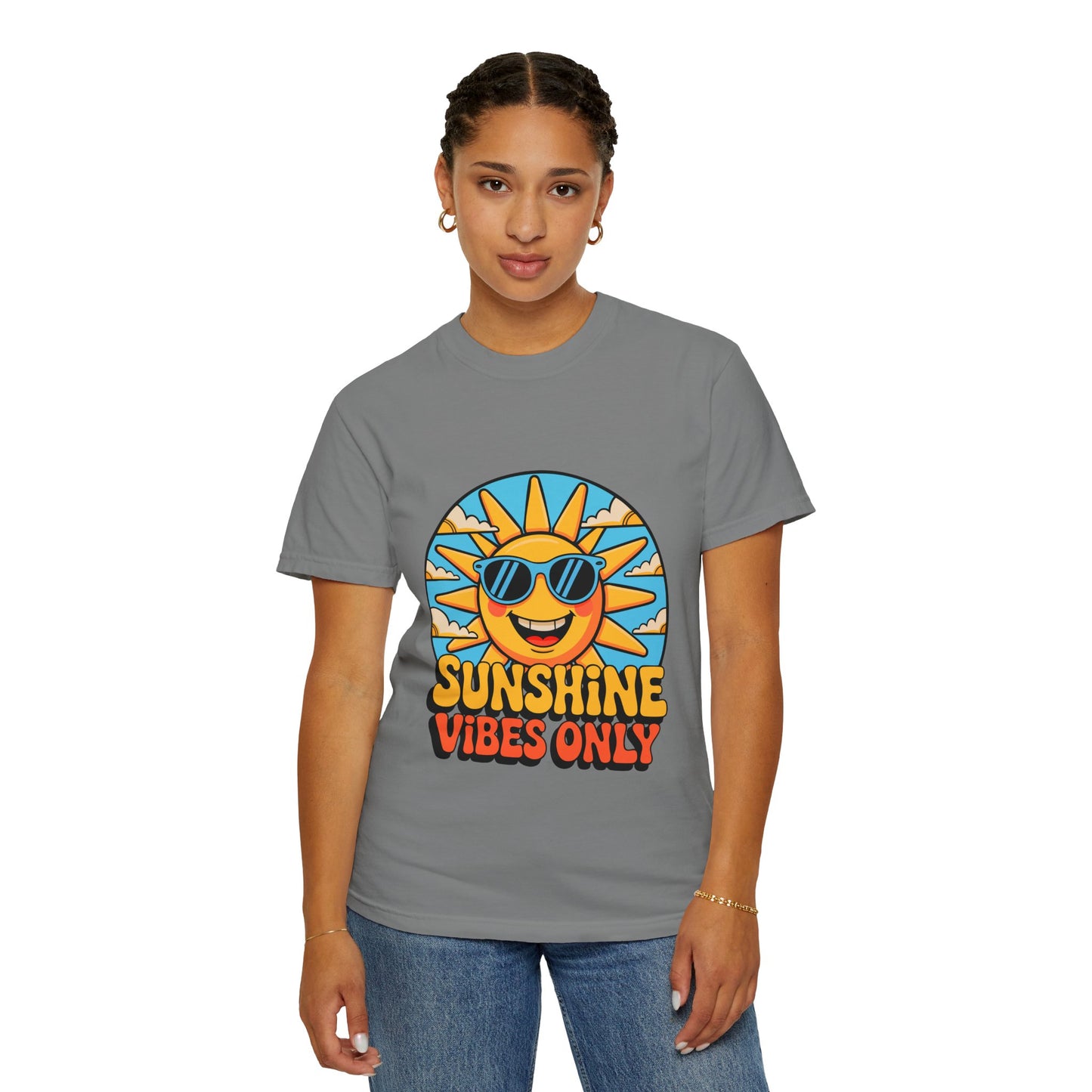 Sunshine Vibes Only Unisex Garment-Dyed T-Shirt - Feel-Good Summer Wear