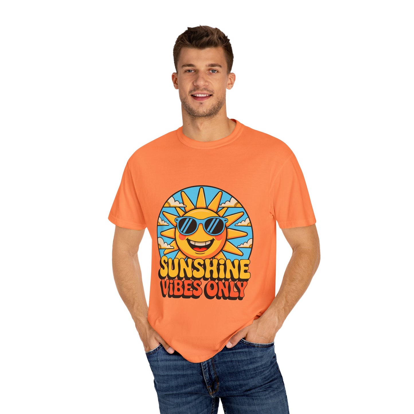 Sunshine Vibes Only Unisex Garment-Dyed T-Shirt - Feel-Good Summer Wear