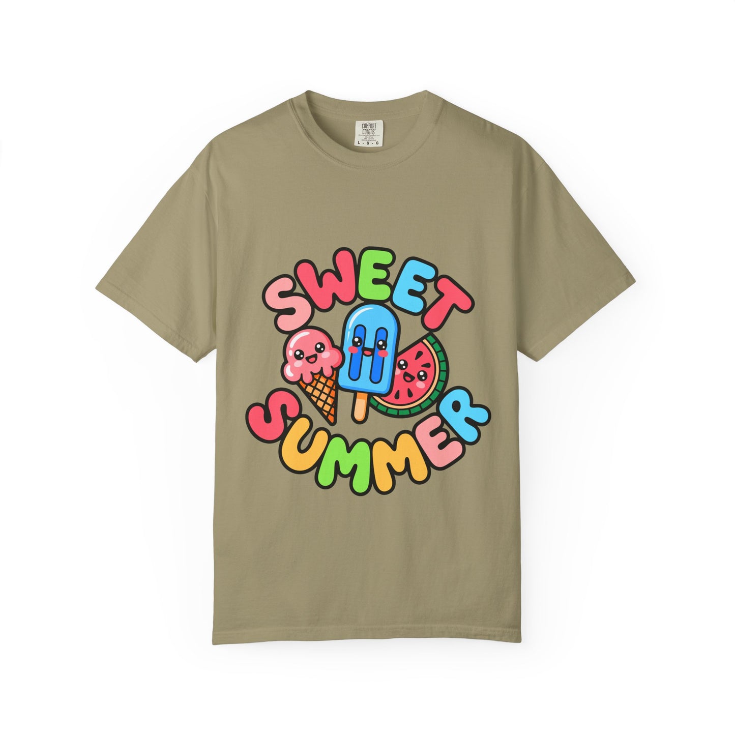 Sweet Summer Unisex T-Shirt | Cute Summer Apparel, Ice Cream Shirt, Beachwear, Gift for Ice Cream Lovers, Bright Casual Tee