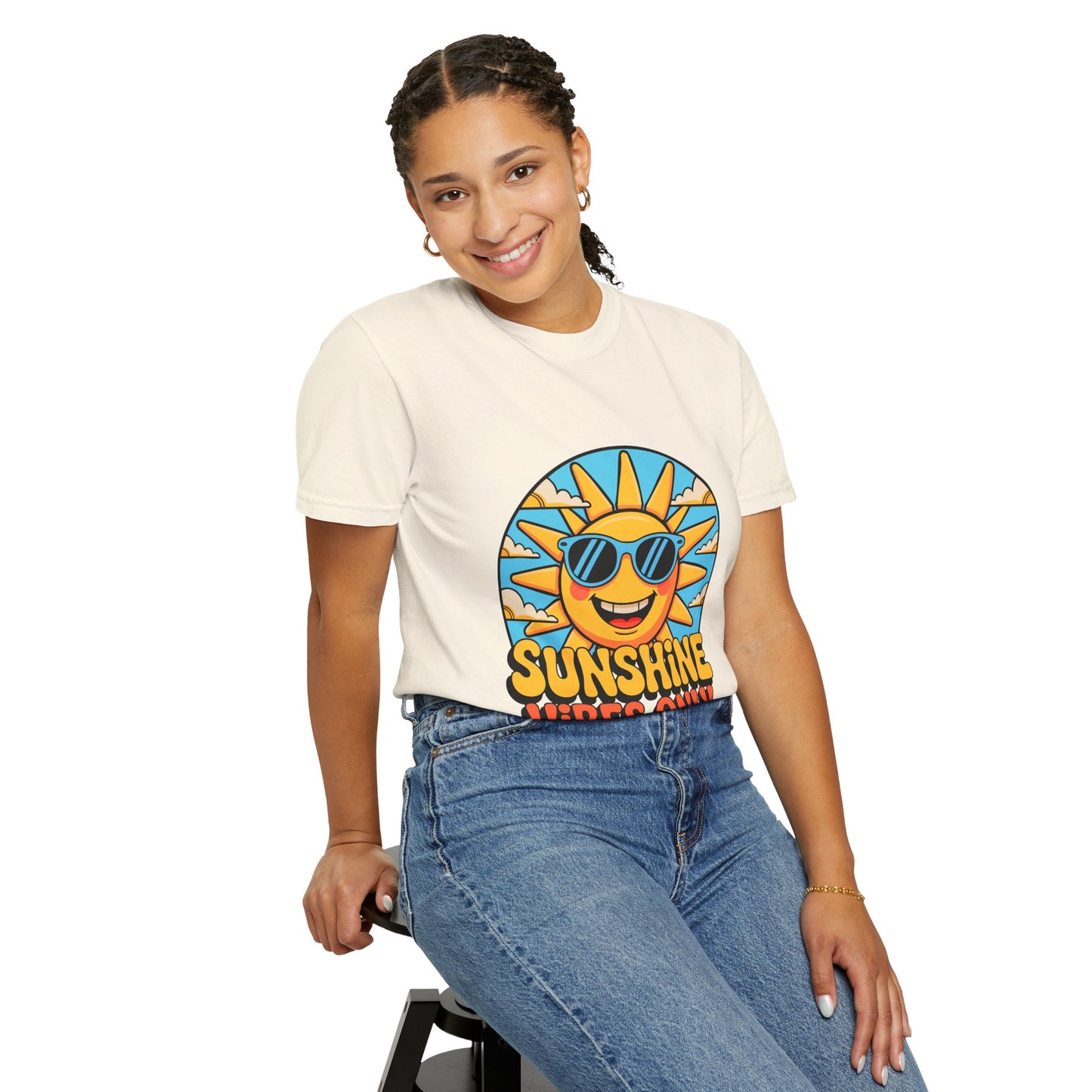 Sunshine Vibes Only Unisex Garment-Dyed T-Shirt - Feel-Good Summer Wear