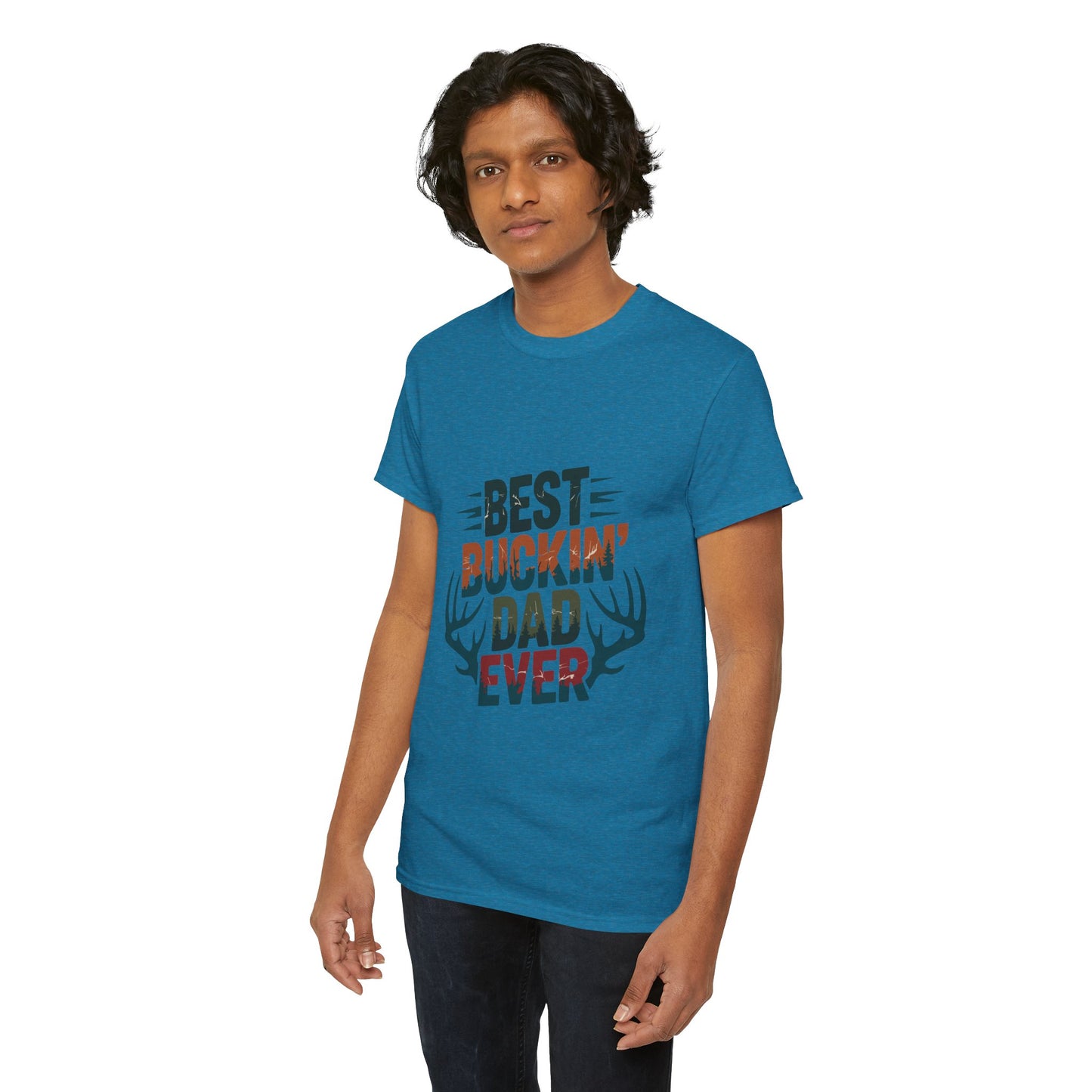 Best Buckin' Dad Ever Unisex Heavy Cotton Tee