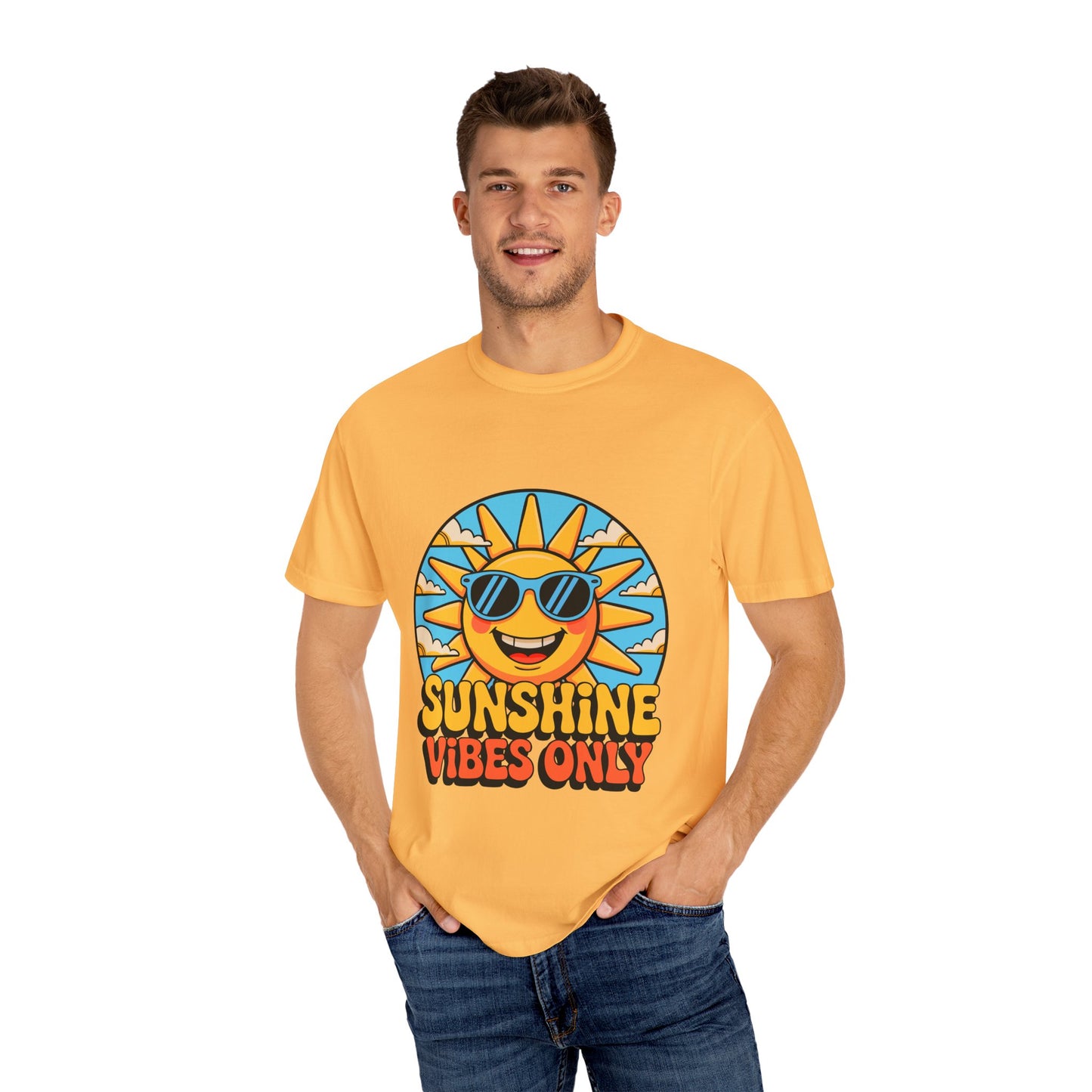 Sunshine Vibes Only Unisex Garment-Dyed T-Shirt - Feel-Good Summer Wear