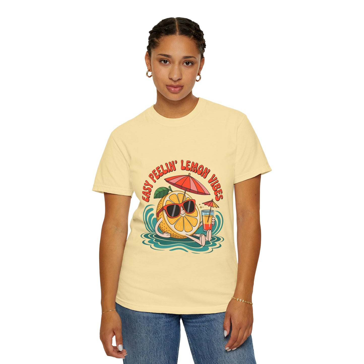 Easy Peelin' Lemon Vibes Unisex Garment-Dyed T-Shirt - Summer Chill Fashion