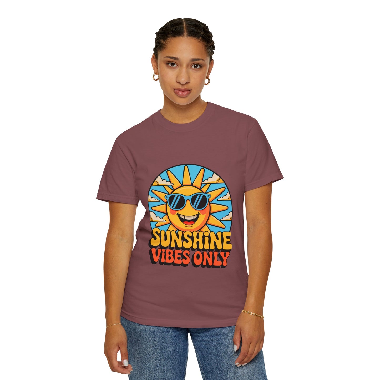Sunshine Vibes Only Unisex Garment-Dyed T-Shirt - Feel-Good Summer Wear