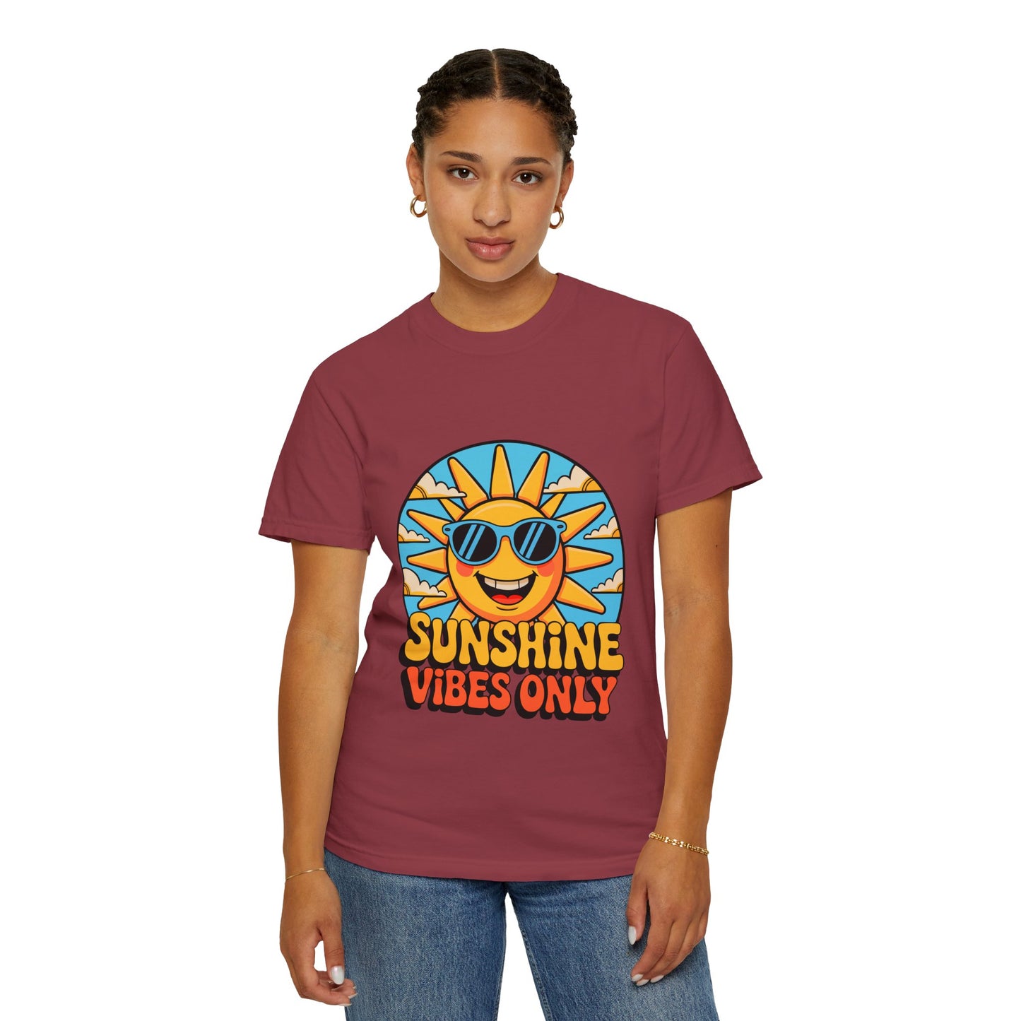 Sunshine Vibes Only Unisex Garment-Dyed T-Shirt - Feel-Good Summer Wear