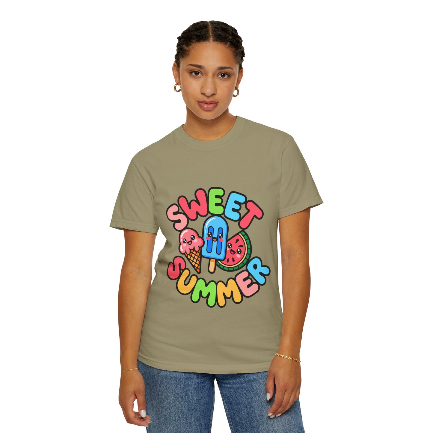 Sweet Summer Unisex T-Shirt | Cute Summer Apparel, Ice Cream Shirt, Beachwear, Gift for Ice Cream Lovers, Bright Casual Tee