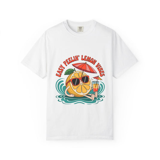 Easy Peelin' Lemon Vibes Unisex Garment-Dyed T-Shirt - Summer Chill Fashion