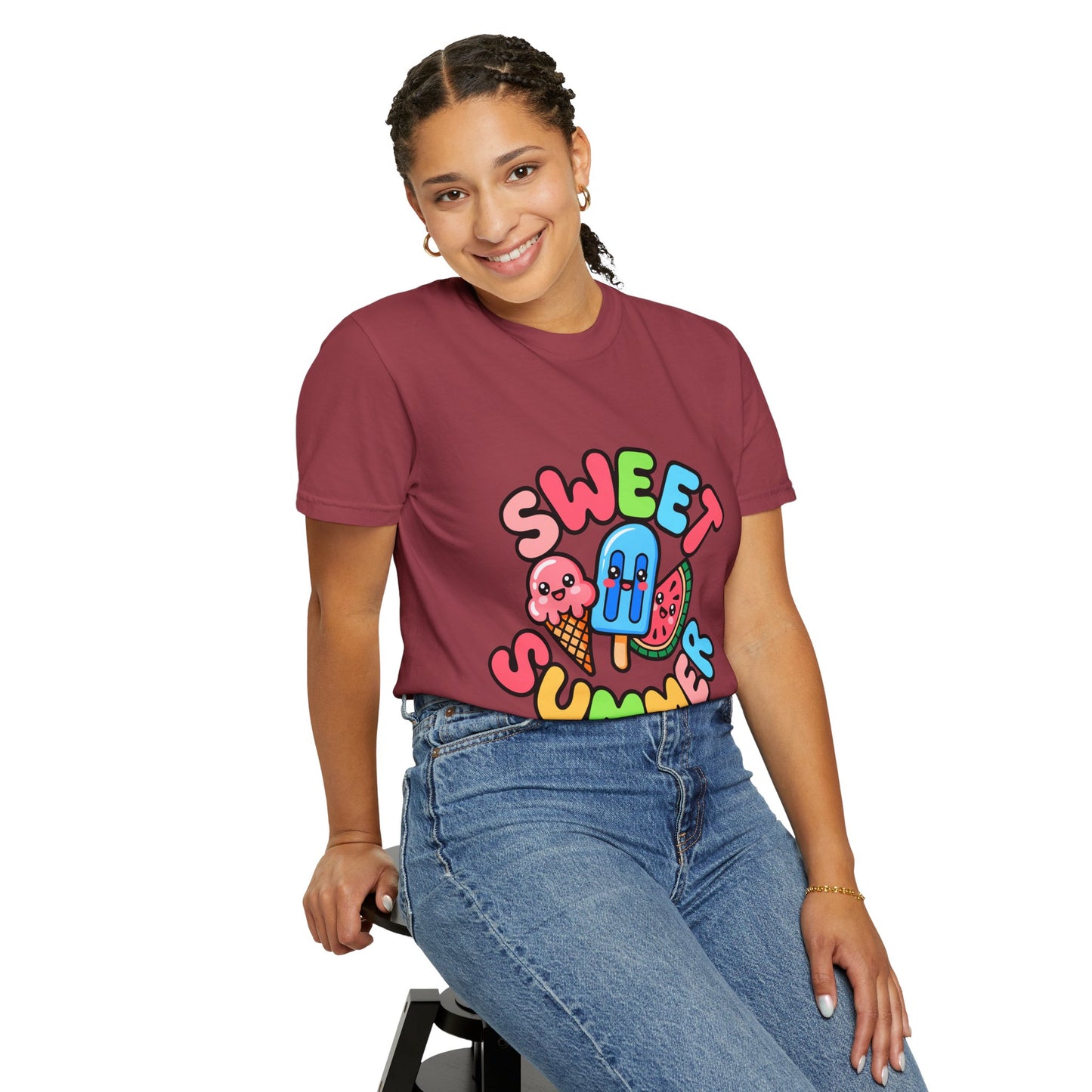Sweet Summer Unisex T-Shirt | Cute Summer Apparel, Ice Cream Shirt, Beachwear, Gift for Ice Cream Lovers, Bright Casual Tee