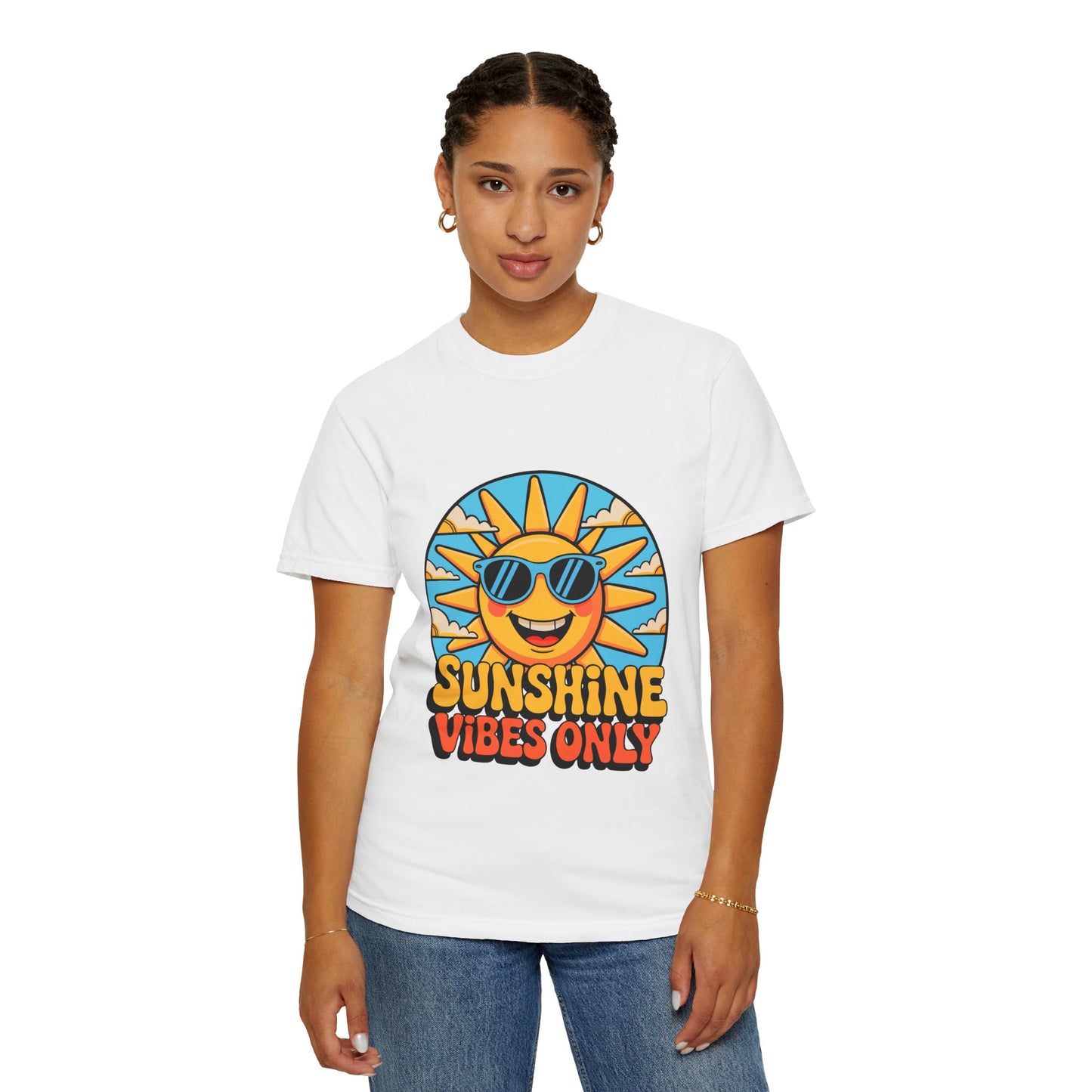 Sunshine Vibes Only Unisex Garment-Dyed T-Shirt - Feel-Good Summer Wear