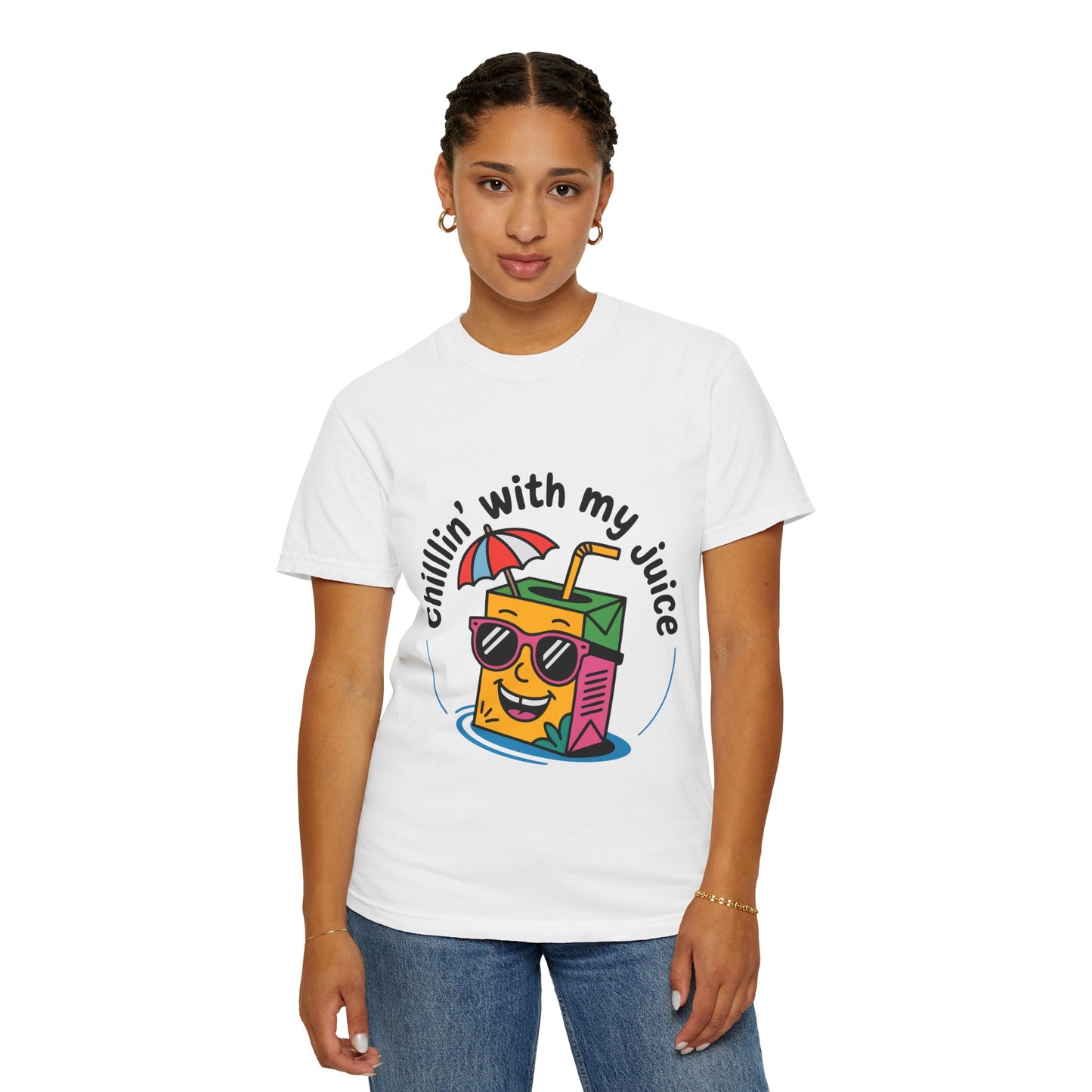 Chillin' With My Juice Unisex T-Shirt - Fun Summer Vibe, Perfect for Casual Days and Pool Parties