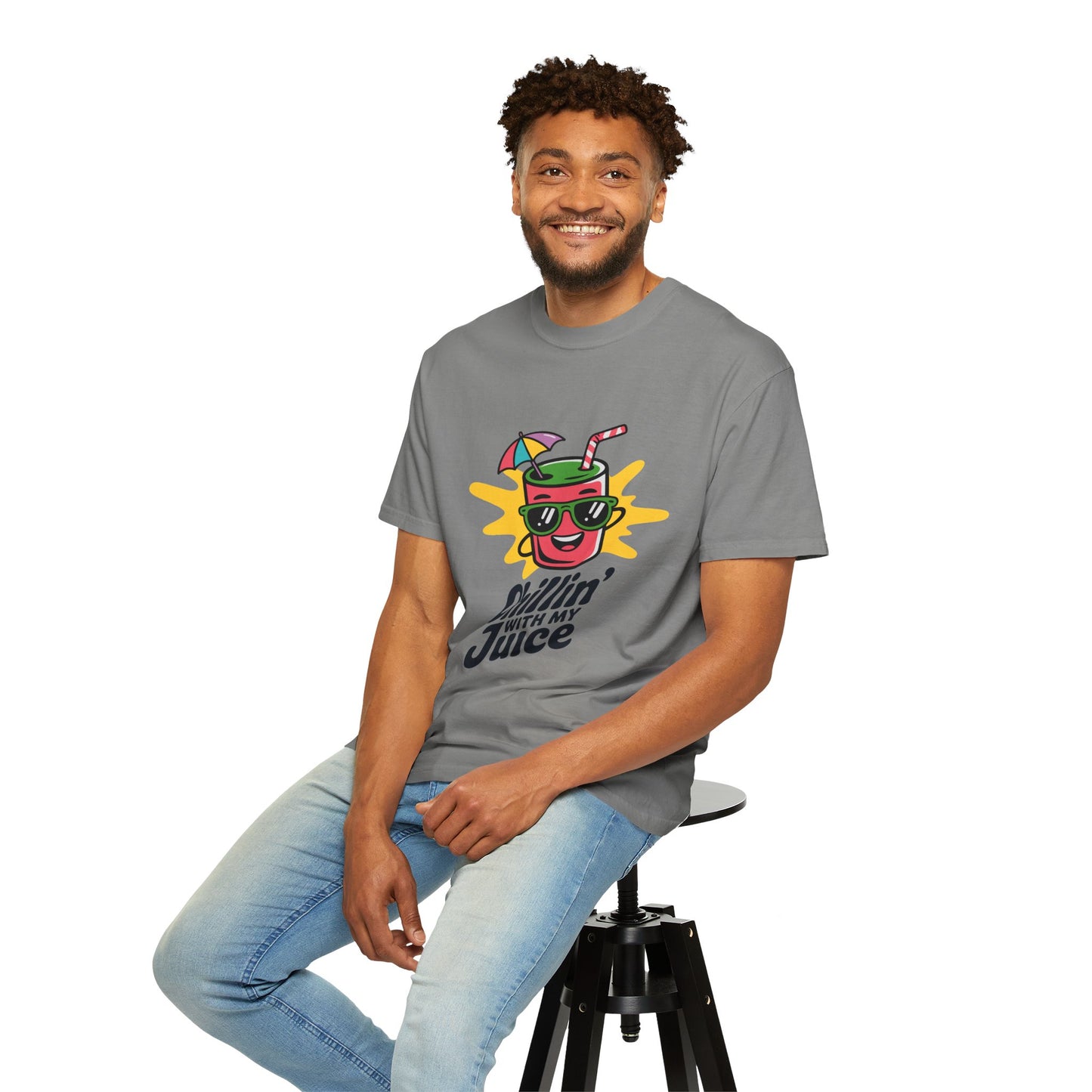 Chillin' with My Juice T-Shirt, Fun Summer Tee, Casual Unisex Shirt, Gift for Juice Lovers, Beach Day Apparel