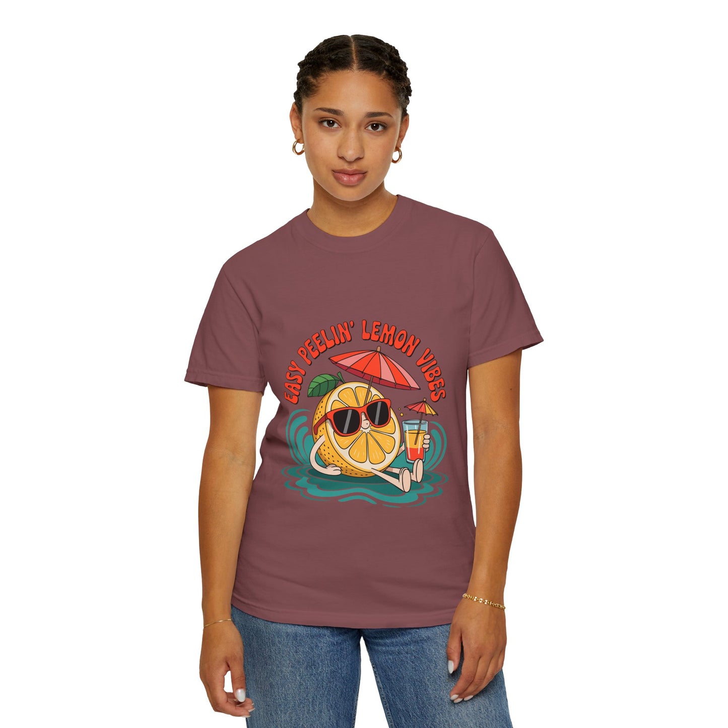 Easy Peelin' Lemon Vibes Unisex Garment-Dyed T-Shirt - Summer Chill Fashion