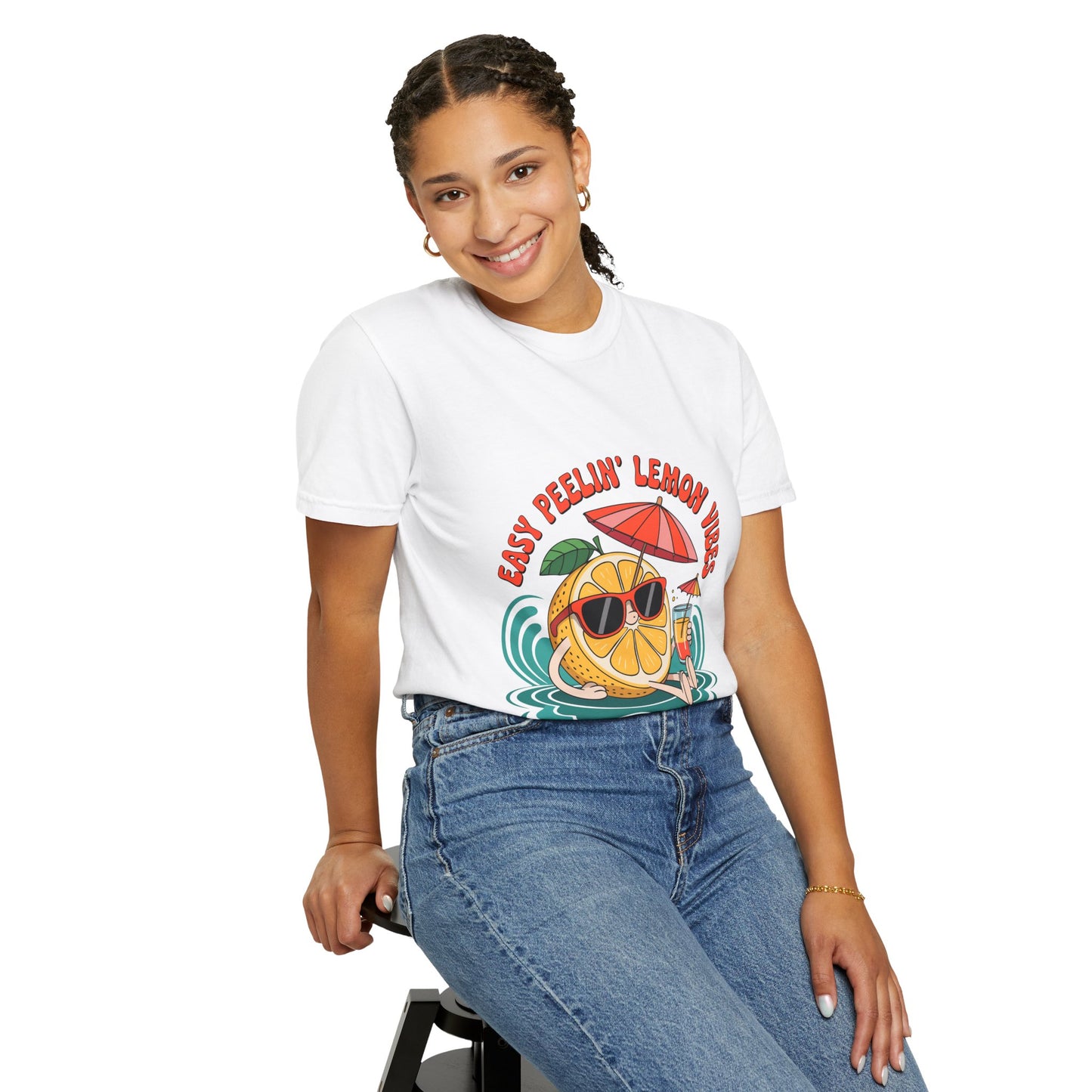 Easy Peelin' Lemon Vibes Unisex Garment-Dyed T-Shirt - Summer Chill Fashion