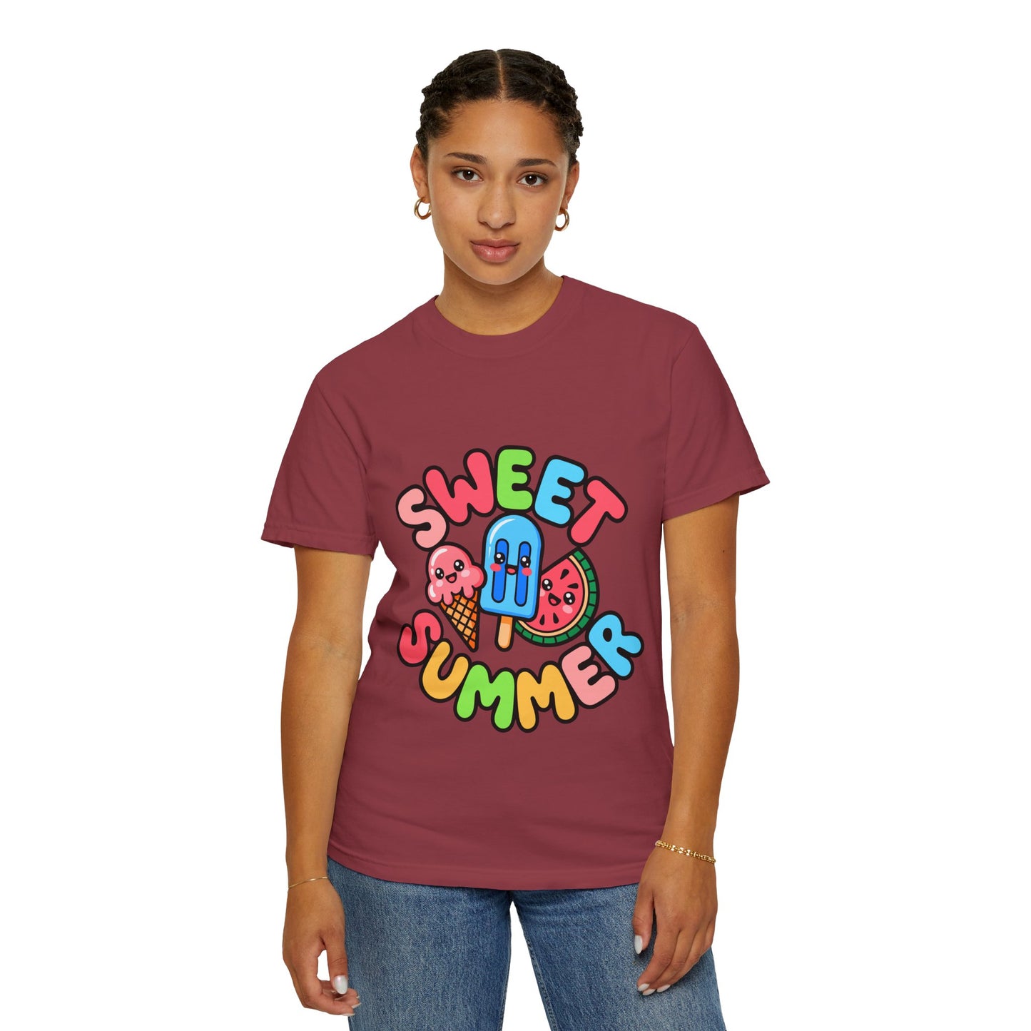 Sweet Summer Unisex T-Shirt | Cute Summer Apparel, Ice Cream Shirt, Beachwear, Gift for Ice Cream Lovers, Bright Casual Tee
